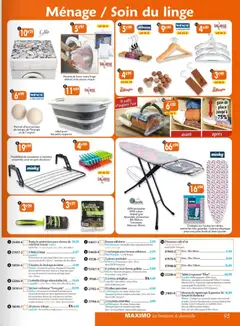 Maximo - Prévisualisation de Maximo catalogue epicerie valide à partir de 26/10/2026 | Page: 95 | Produits: Pinces, Table, Tapis, Corbeille