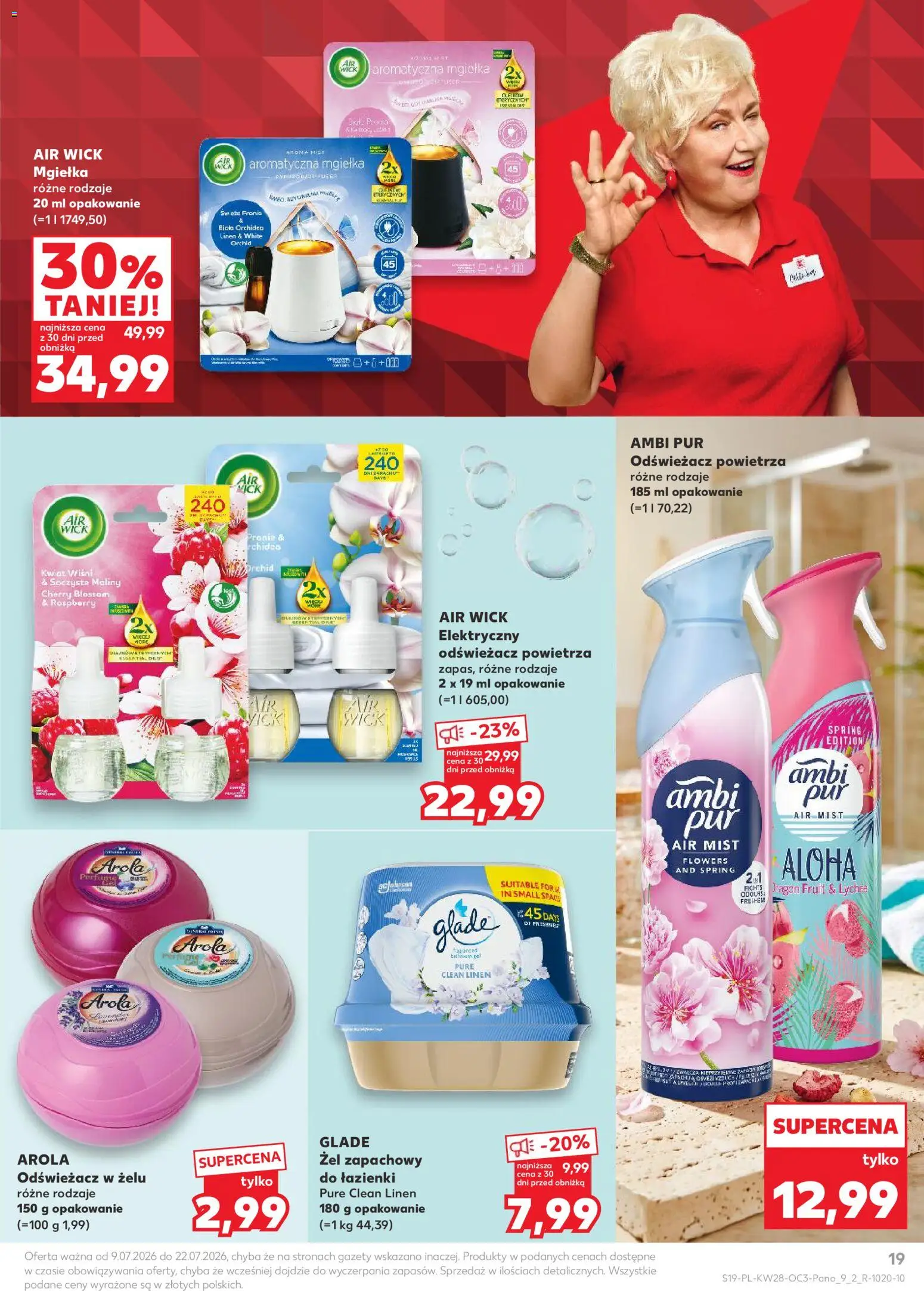 Kaufland Polsko leták - Letnie porządki od 09.07.2026 | Strana: 19 | Produkty: Maliny, Air Wick