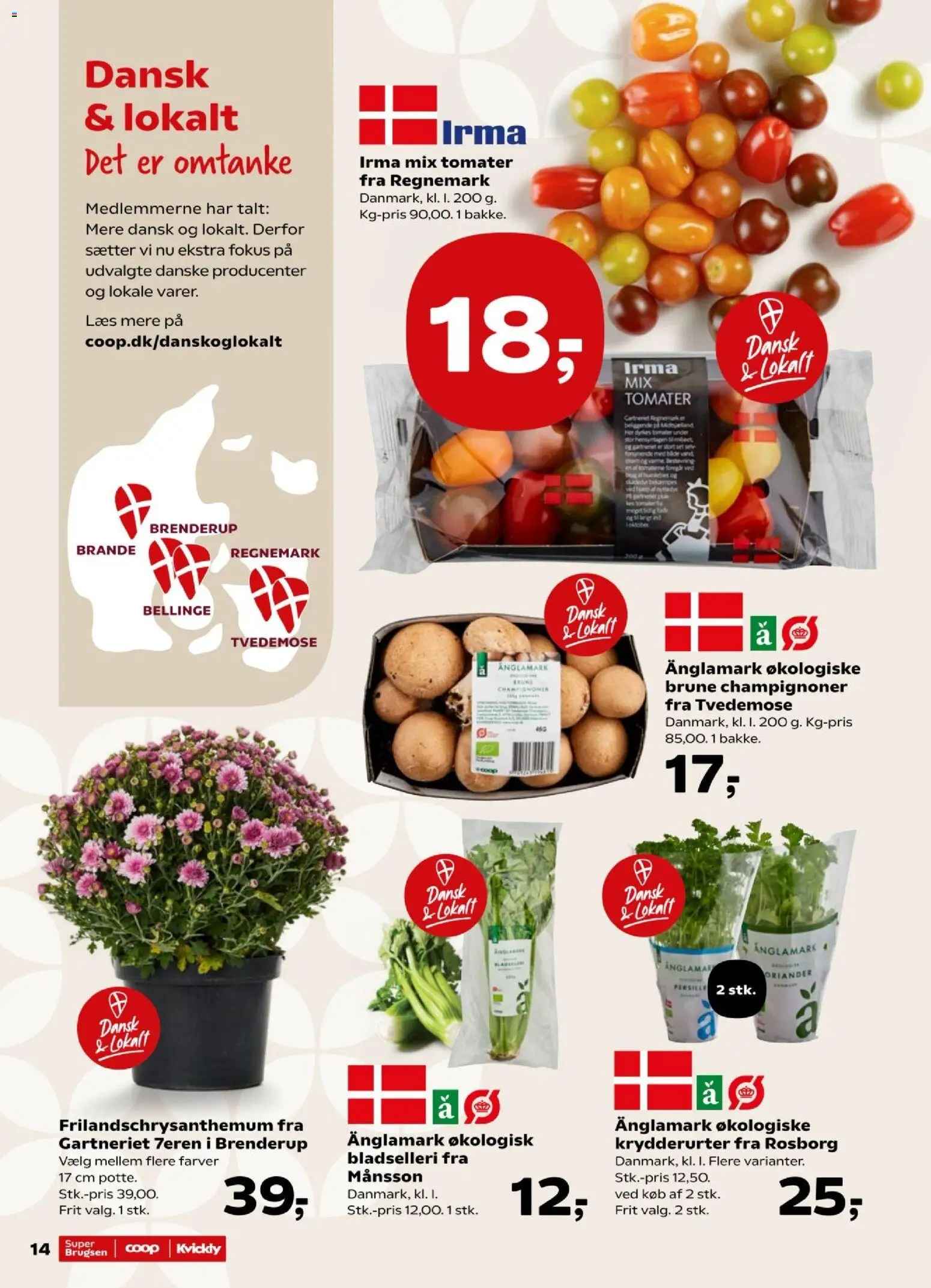 Super Brugsen tilbudsavis – gyldig fra 21/08/2026 | Side: 14 | Produkter: Tomater, Bladselleri, Persille
