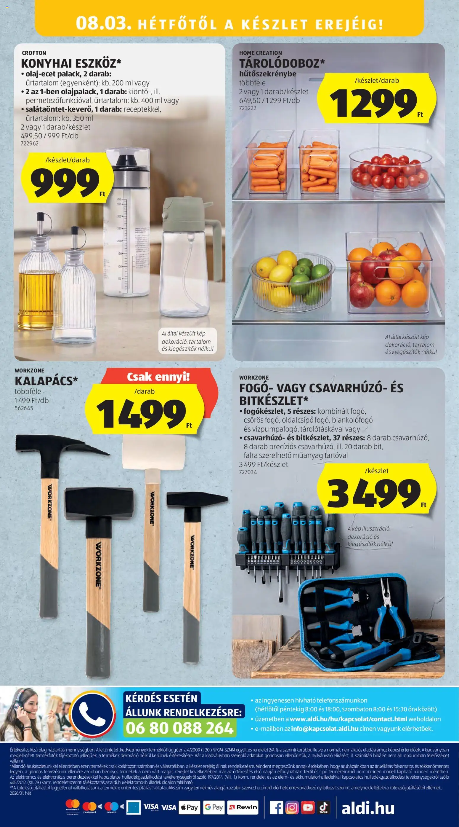 Aldi akciós ujság - amely érvényes a következő dátumtól: 2026.07.30. | Oldal: 16 | Termékek: Szőlő, Csavarhúzó, Óra, Dekoráció
