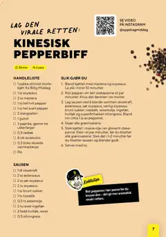 Forhåndsvisning av Bunnpris kundeavis middagsinspirasjon utviklet av gyldig fra 24/09/2026 | Side: 7