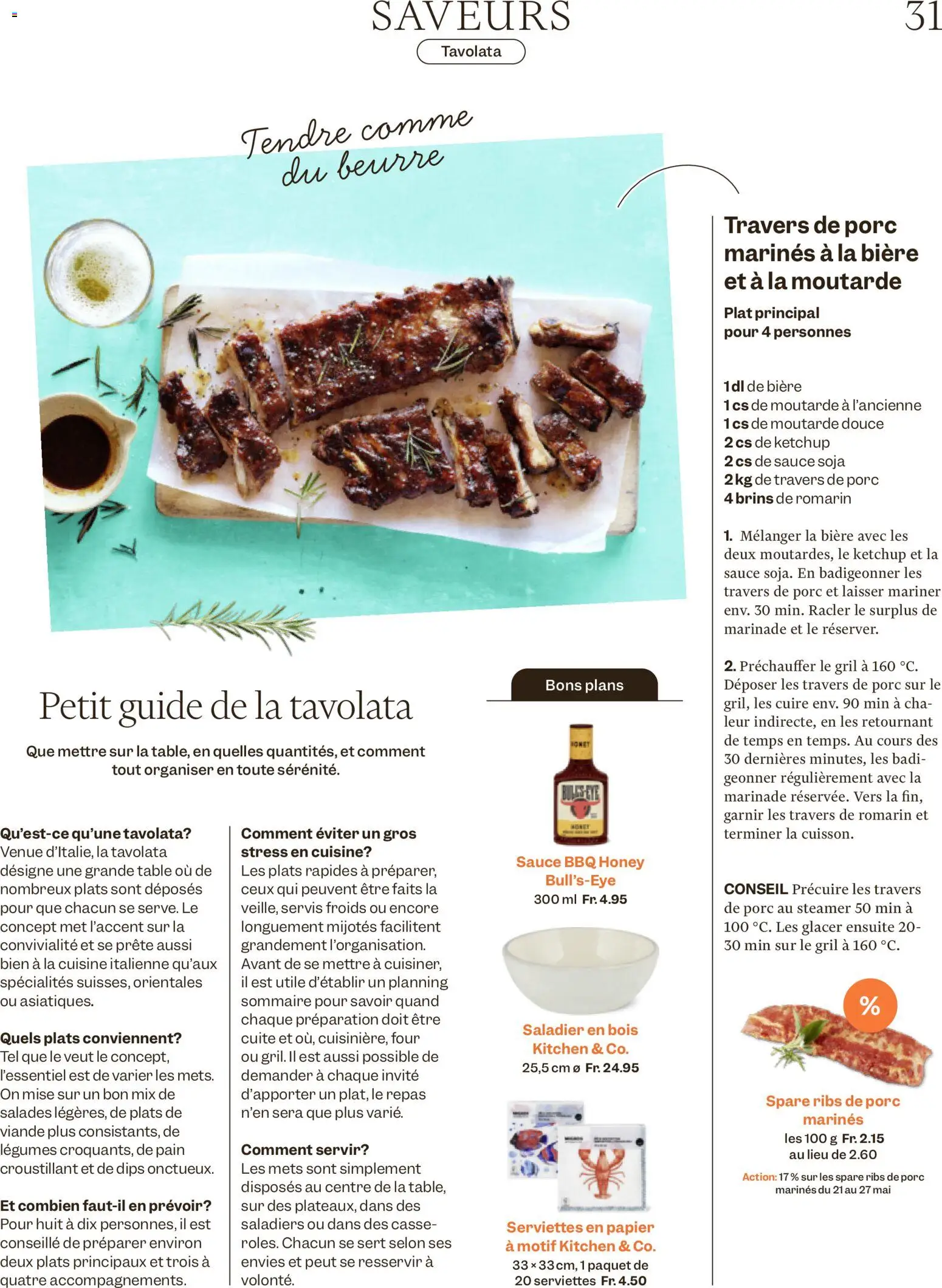 Migros aktionen Magazine FR – gültig ab 19.05.2026 | Seite: 31 | Produkte: Spare Ribs, Ketchup