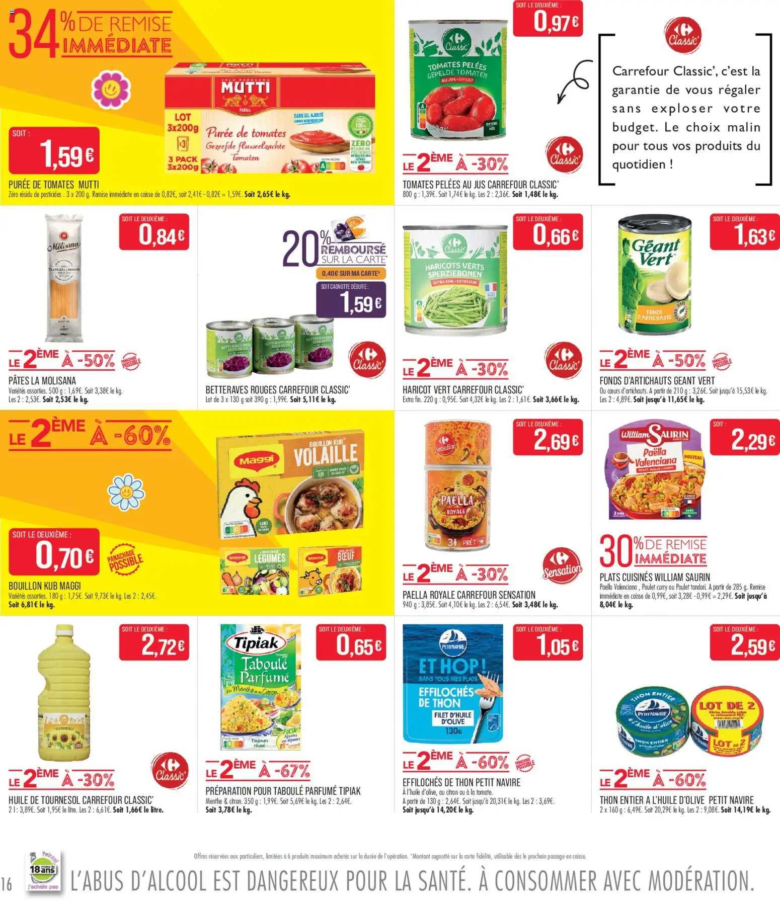 {H1} | Page: 16 | Produits: Citron, Menthe, Tomates, Pâtes
