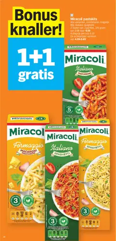 Miracoli Formaggio Macaroni, 3 porties - Voorbeeld van een folder van Albert Heijn, geldig van 15.06.2026 | Pagina: 18 | Producten: Macaroni, Pasta
