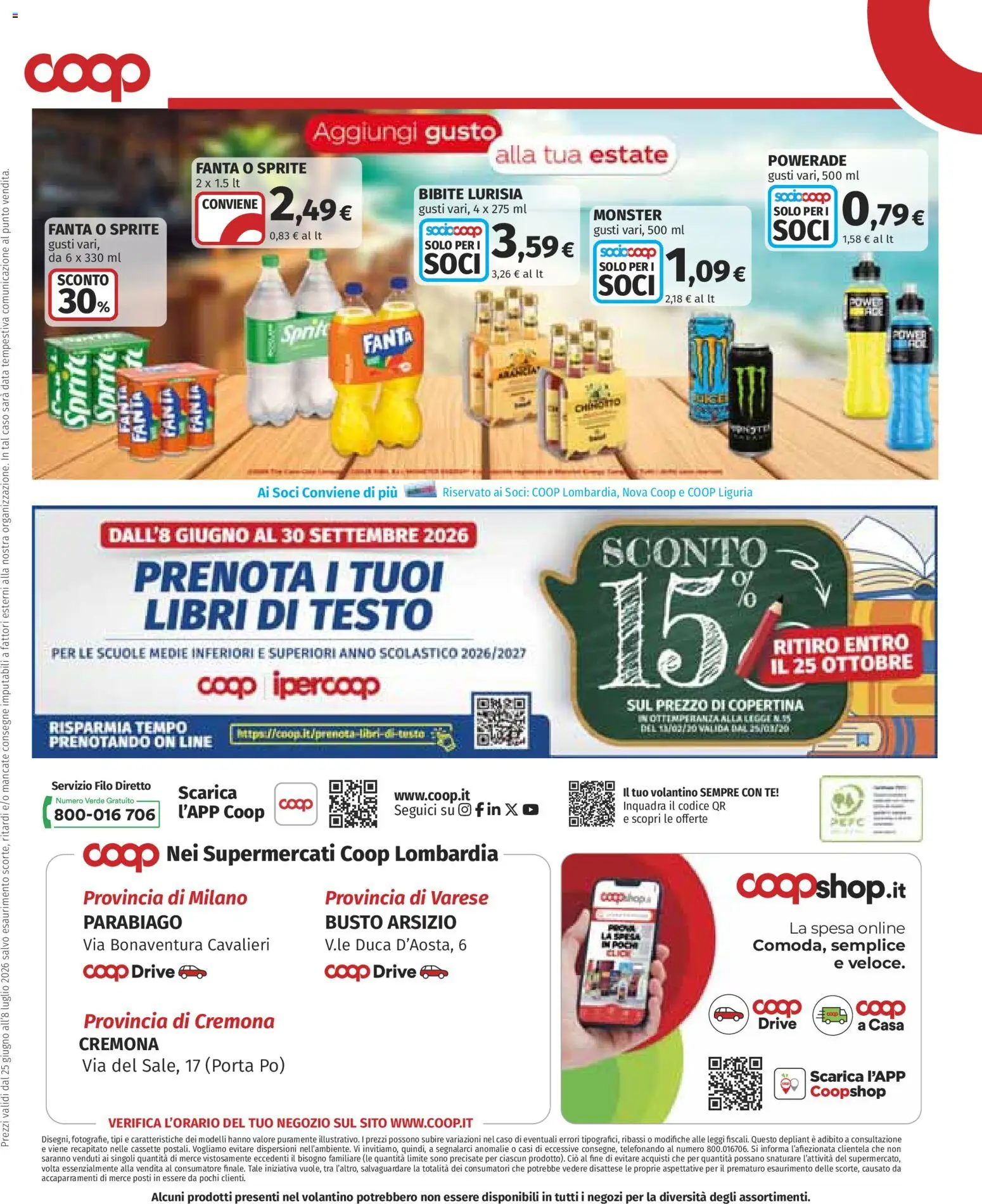Volantino COOP del 25/06/2026 | Pagina: 31 | Prodotti: Tè, Data, Bibite, Fanta