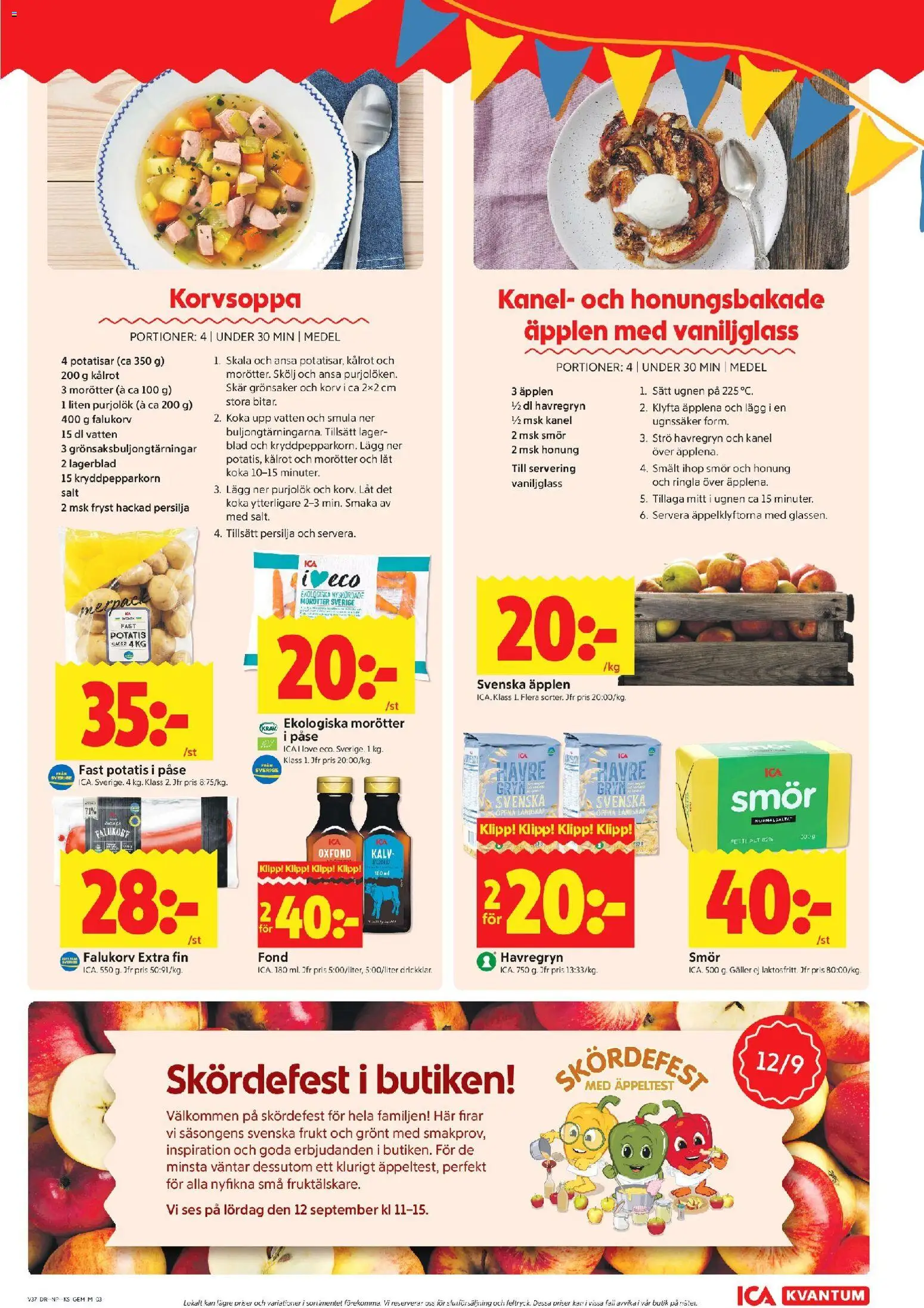 ICA Kvantum reklamblad aktuell från 07/09/2026 | Sida: 3 | Produkter: Morötter, Purjolök, Smör, Kålrot