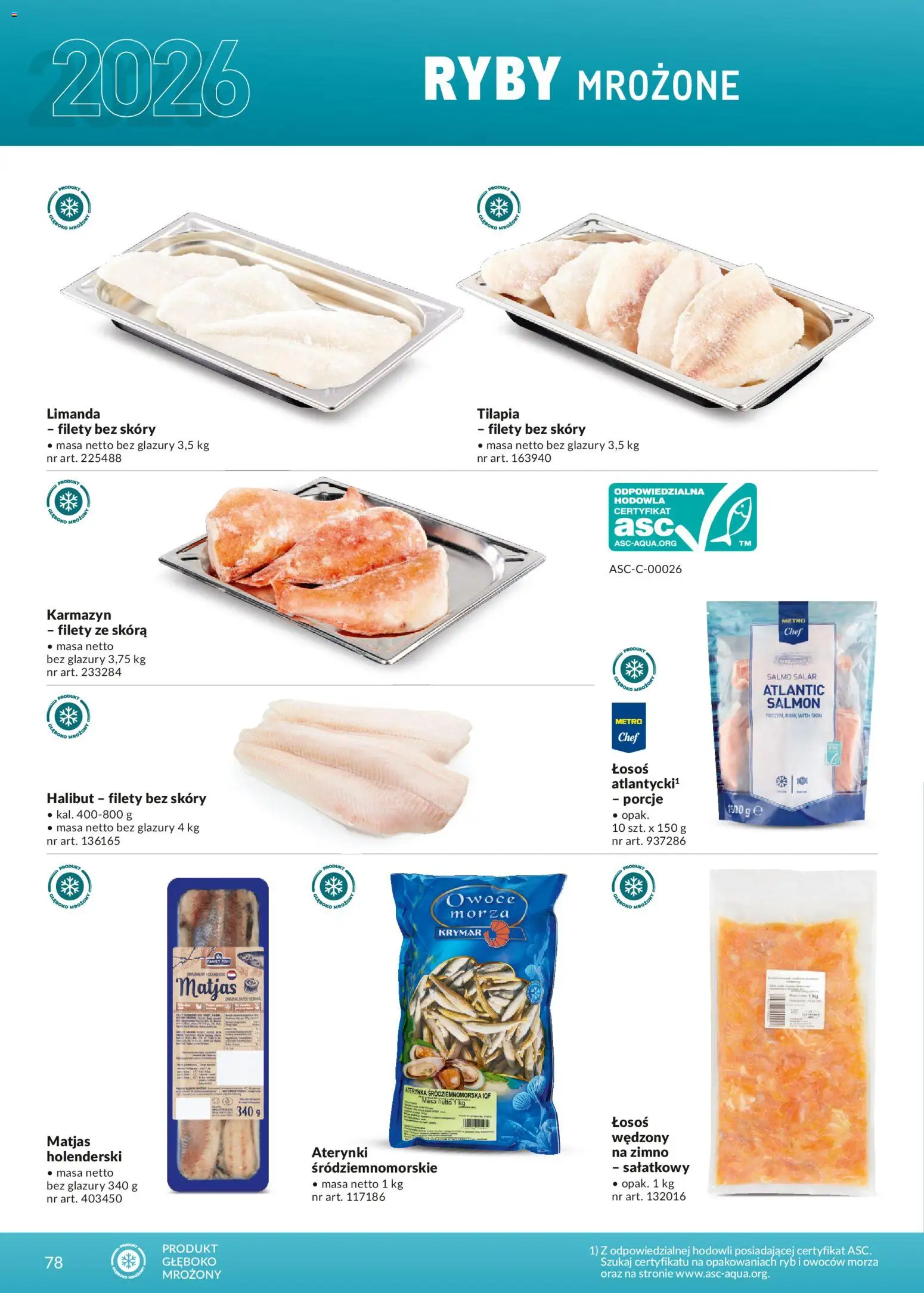 Makro Gazetka - Ultra fresh od 01.03.2026 | Strona: 78 | Produkty: Halibut, Łosoś, Ryby, Owoce