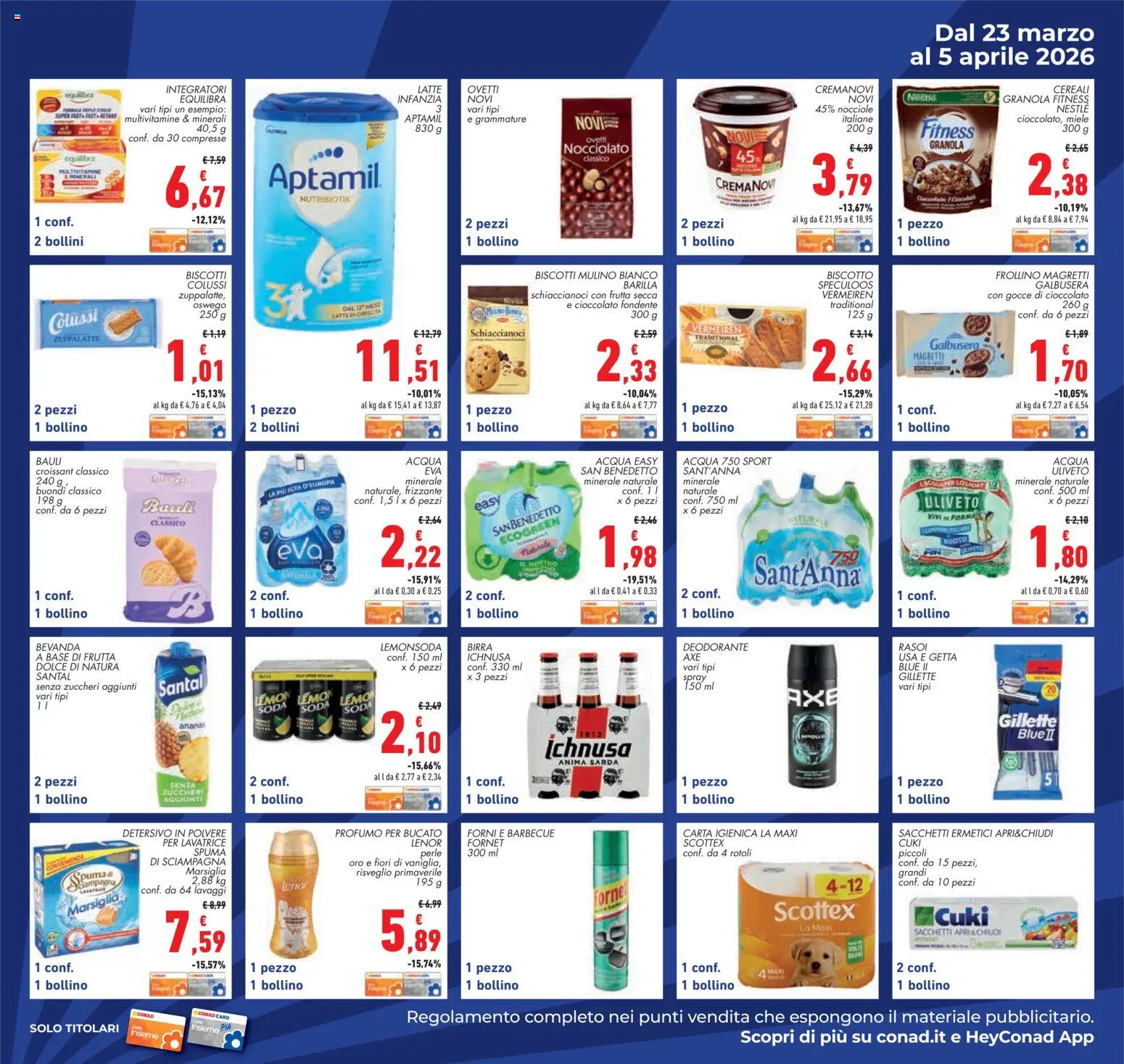 Volantino Conad del 26.03.2026 | Pagina: 27 | Prodotti: Detersivo in polvere, Latte, Ananas, Profumo