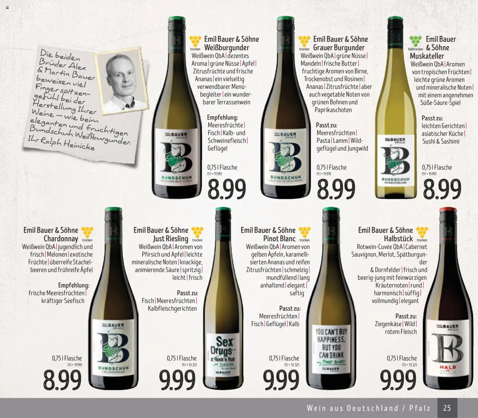 Edeka Struve Wein– und Spirituosen – gültig ab 14.11.2025 | Seite: 25 | Produkte: Butter, Mandeln, Pasta, Tee