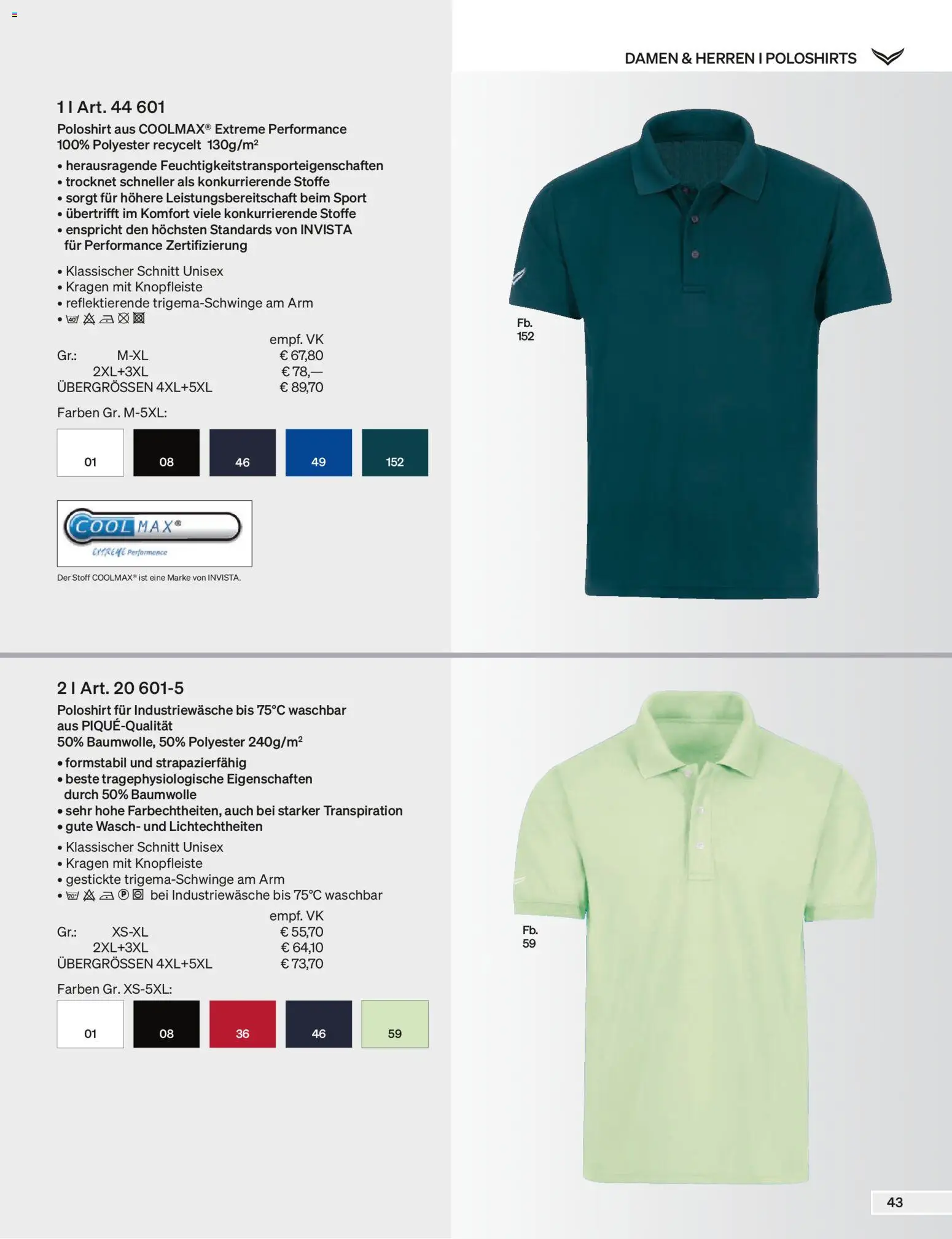 Trigema Prospekt – gültig ab 01.09.2026 | Seite: 44 | Produkte: Poloshirt