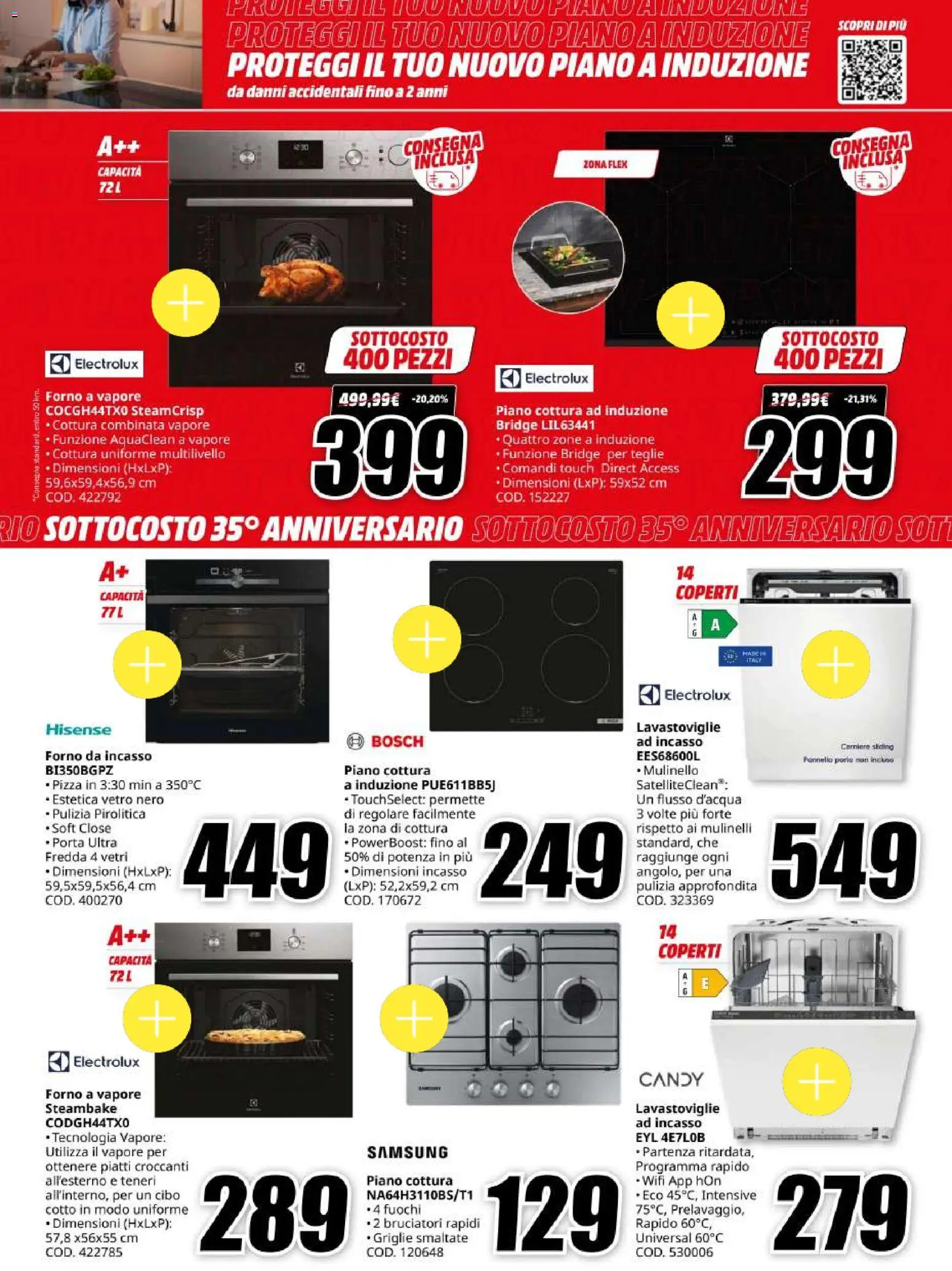 Volantino Media World del 06/10/2026 | Pagina: 34 | Prodotti: Pizza, Lavastoviglie, Forno, Samsung