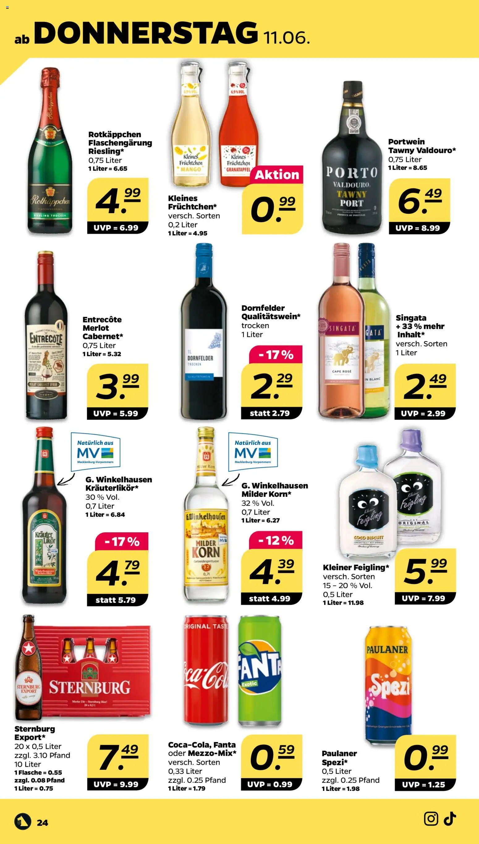 Netto Prospekt – gültig ab 08.06.2026 | Seite: 28 | Produkte: Fanta, Mango, Rotkäppchen, Paulaner