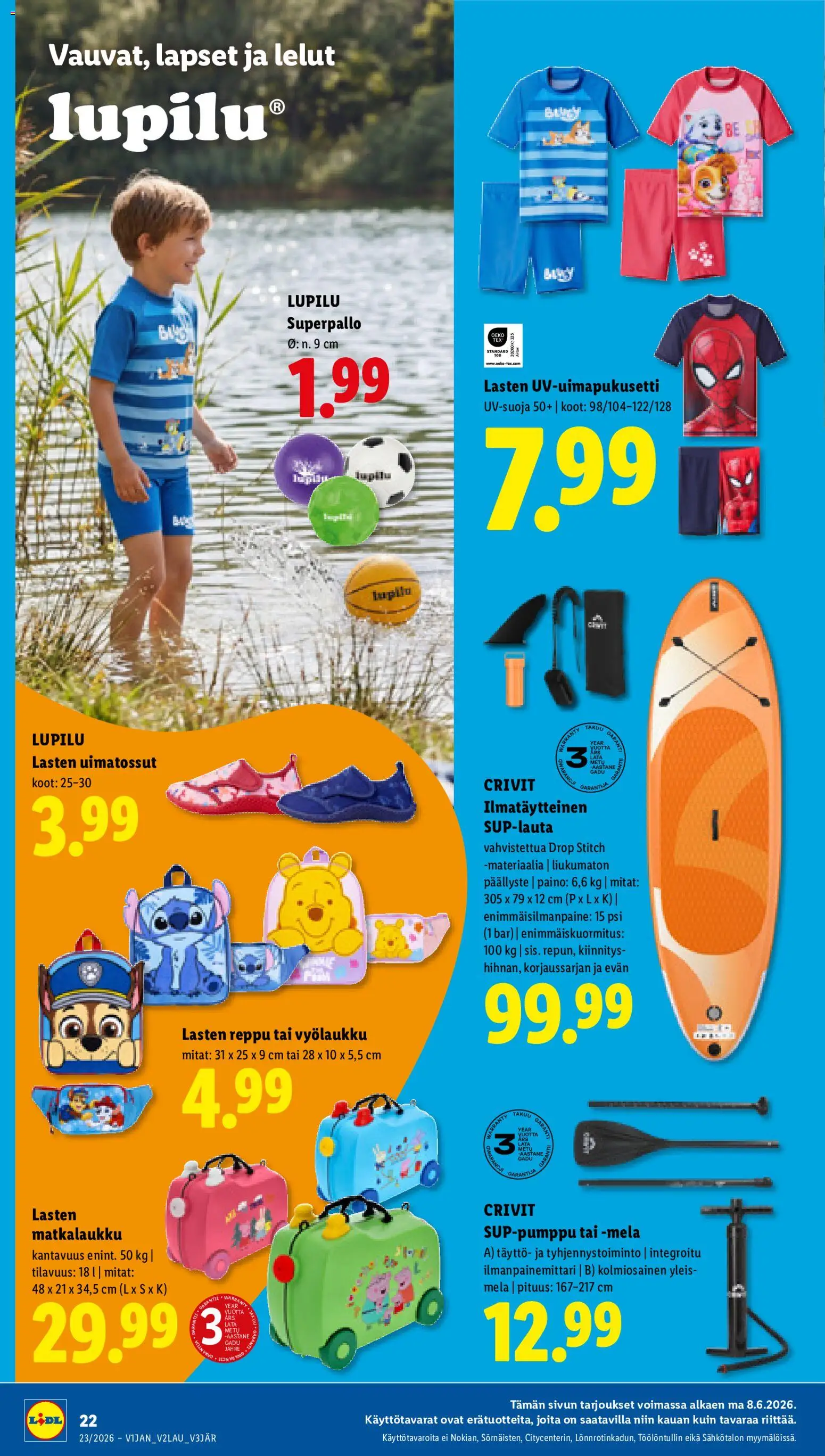 Lidl tarjoukset - Tampere – voimassa 04.06.2026 alkaen | Sivu: 30 | Tuotteet: Reppu, Matkalaukku