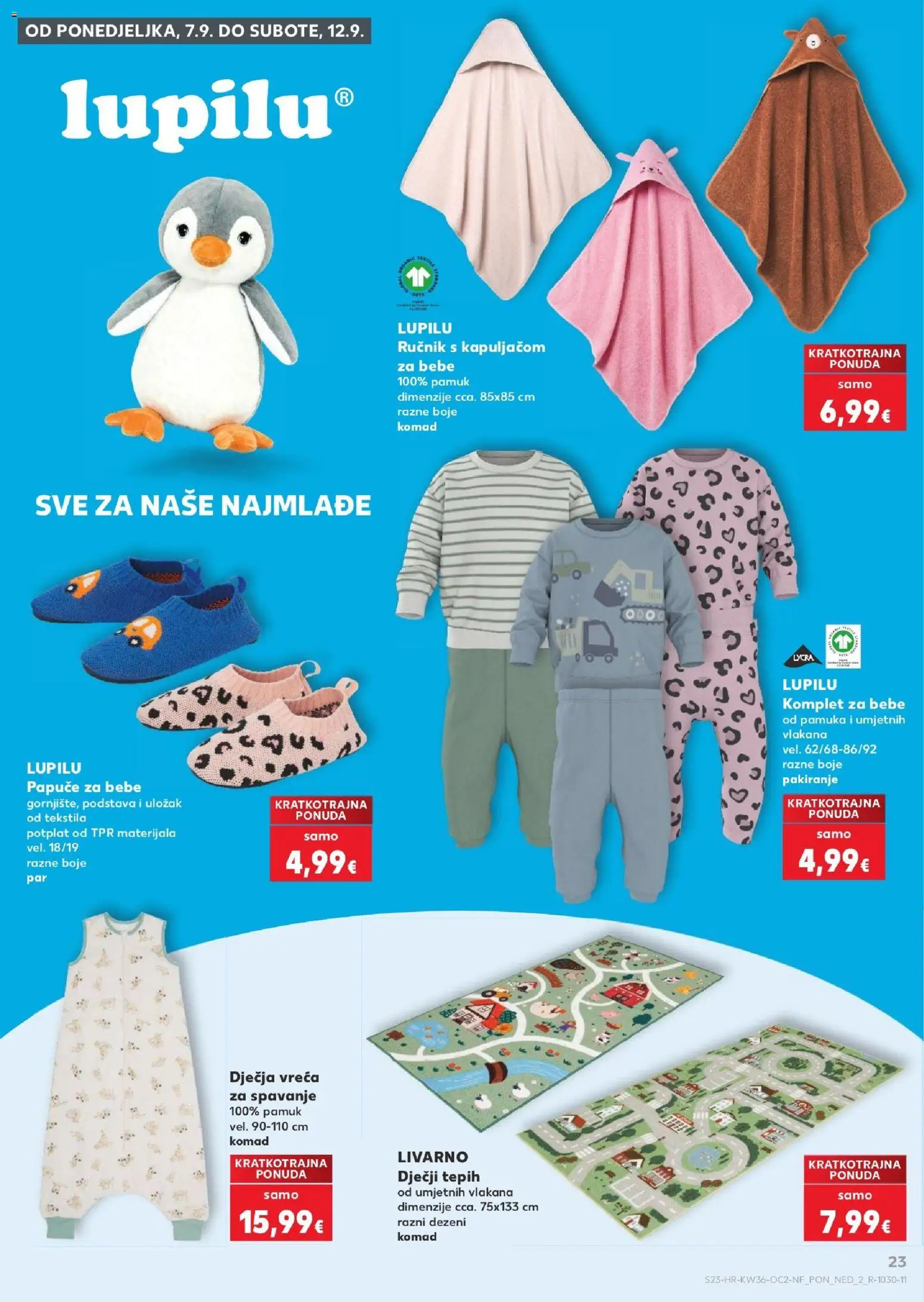 Kaufland katalog | vrijedi od 02.09.2026 | Stranica: 23 | Proizvodi: Tepih, Ručnik, Papuče