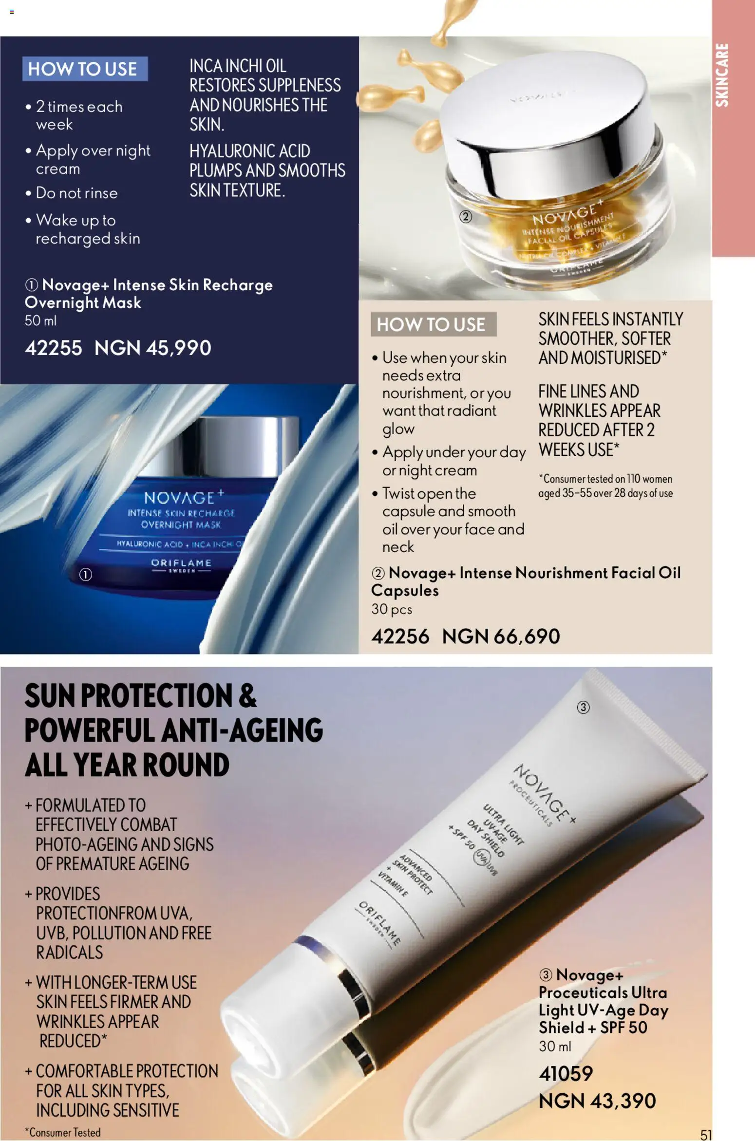Oriflame Catalogue 2/2026 valid from 01.04.2026 | Page: 51 | Products: Čokoladni napitci, Cream, Mask, Oil