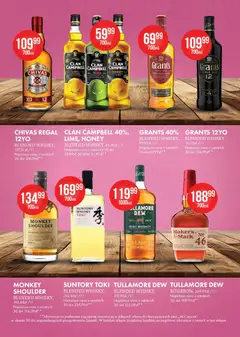 Pogląd oferty "Al.Capone gazetka" - ważna od 07.09.2026 | Strona: 8 | Produkty: Chivas Regal, Tullamore Dew, Irish whiskey, Regał