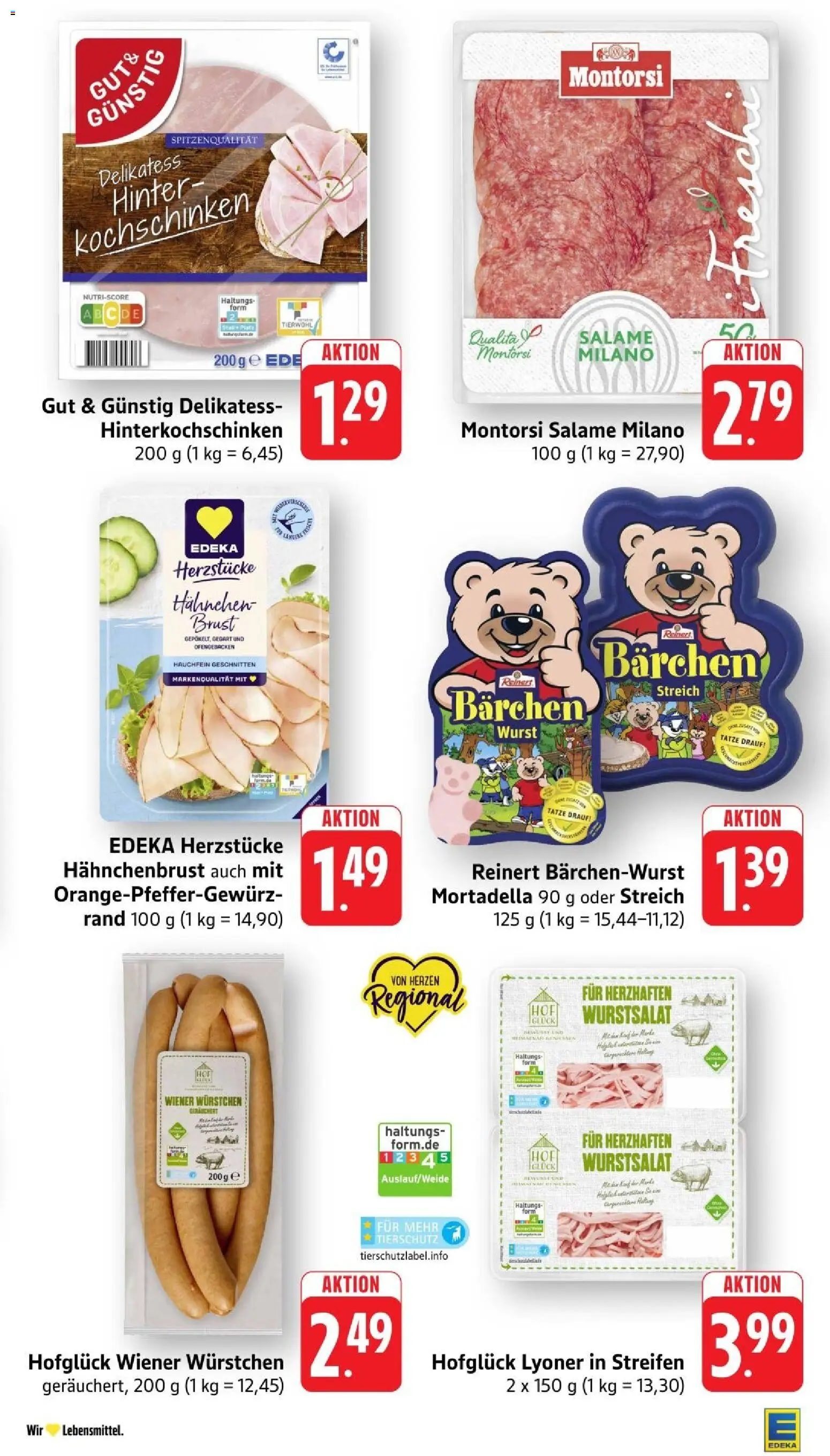 Edeka Prospekt Stuttgart – gültig ab 17.08.2026 | Seite: 19 | Produkte: Hahnchen, Wiener wurstchen, Wurst, Hahnchenbrust