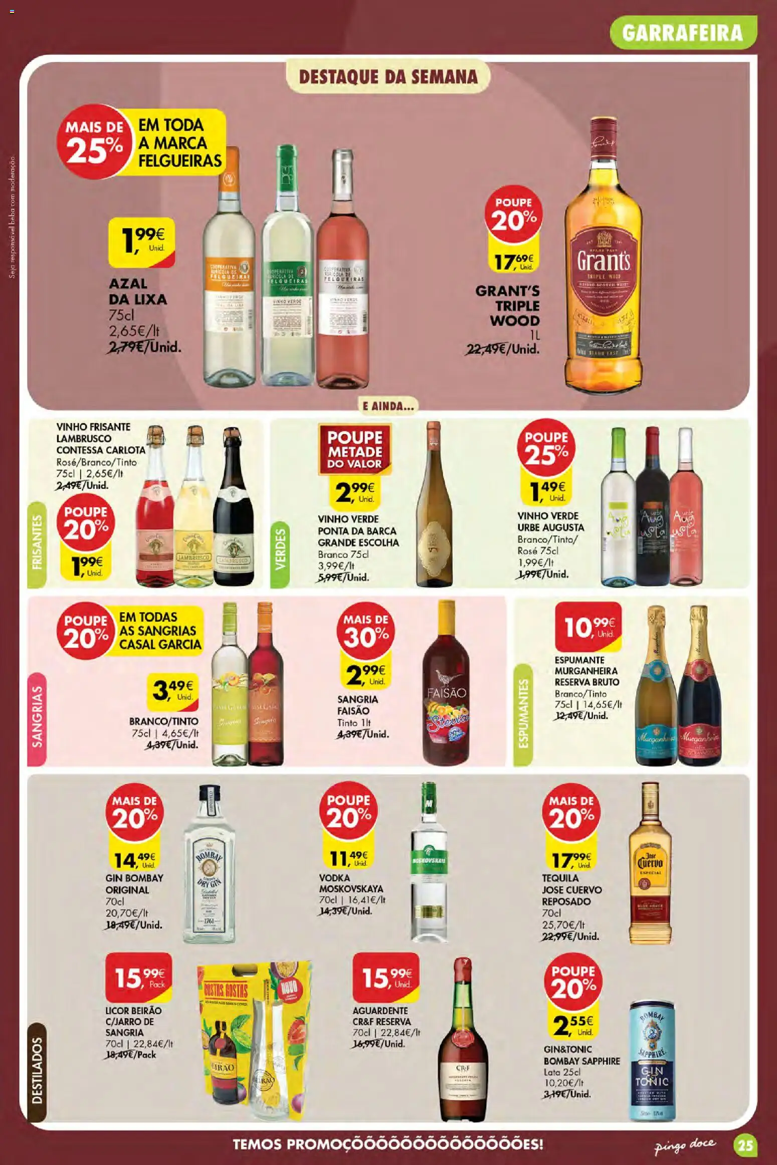 Pingo Doce Poupe Esta Semana Açores │ válido de 03/09/2026 | Página: 25 | Produtos: Espumante, Licor, Vinho, Gin