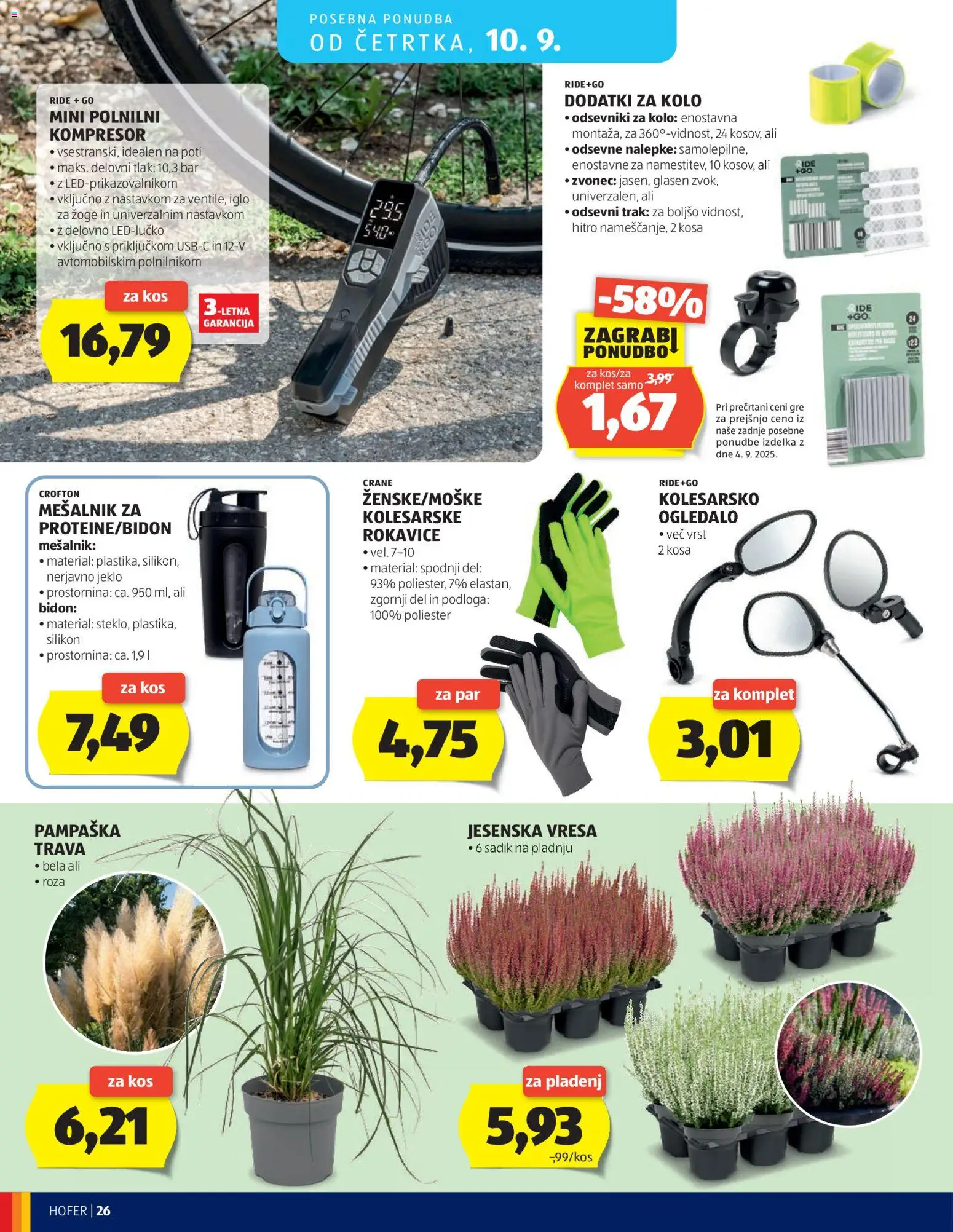 Hofer SI katalog | vrijedi od 02.09.2026 | Stranica: 26 | Proizvodi: Ogledalo, Podloga, Kompresor
