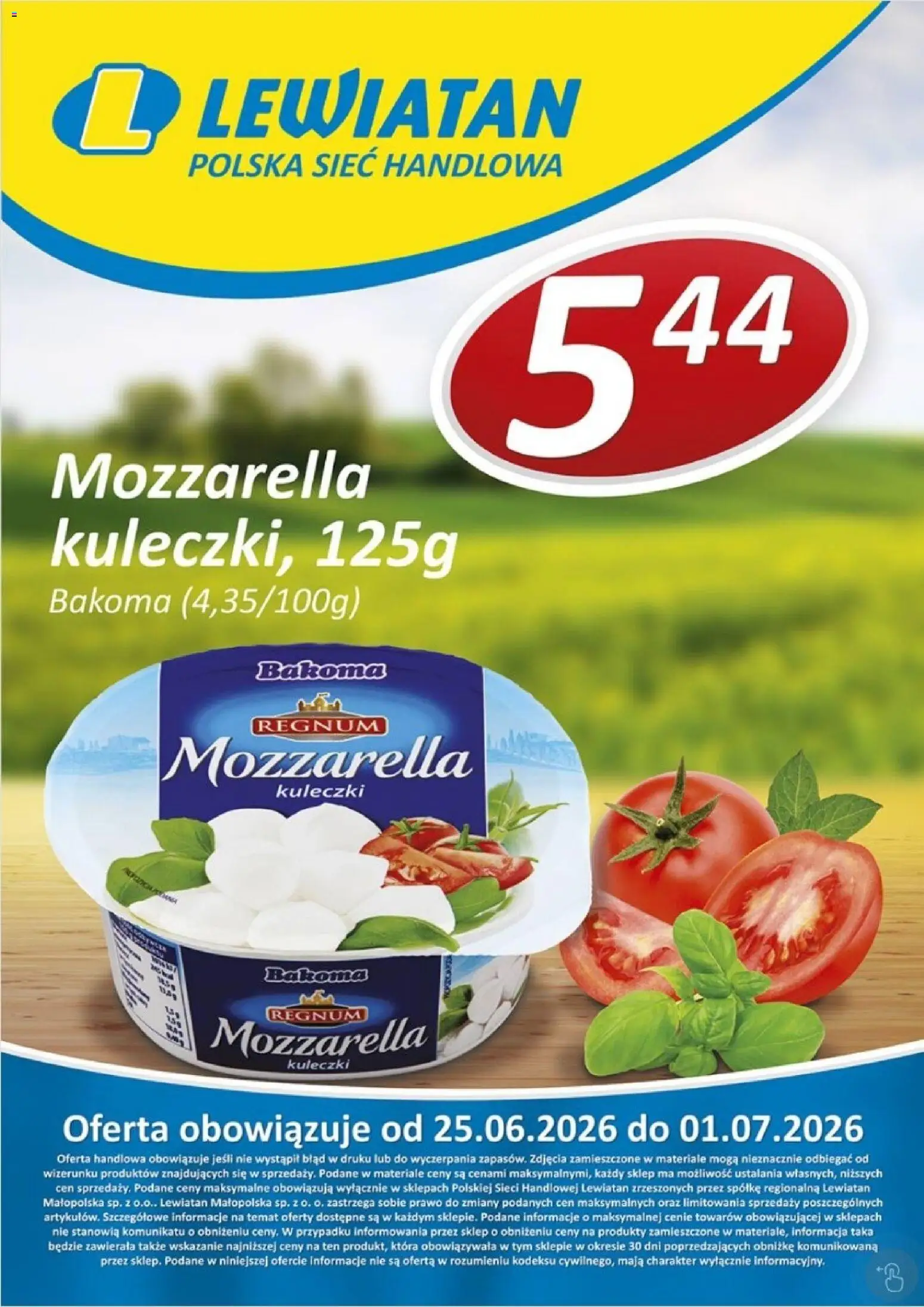 Lewiatan gazetka - W wielopakach taniej II od 25.06.2026 | Strona: 1 | Produkty: Mozzarella