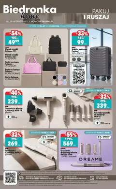Pogląd oferty "Suszarka do włosów z jonizacją MSW-26 perłowa, Suszarka do włosów z jonizacją MSW-26 perłowa Moc 1600 W." - ważna od 10.10.2026 | Strona: 4 | Produkty: Plecak, Walizka, Torba sportowa, Prostownica