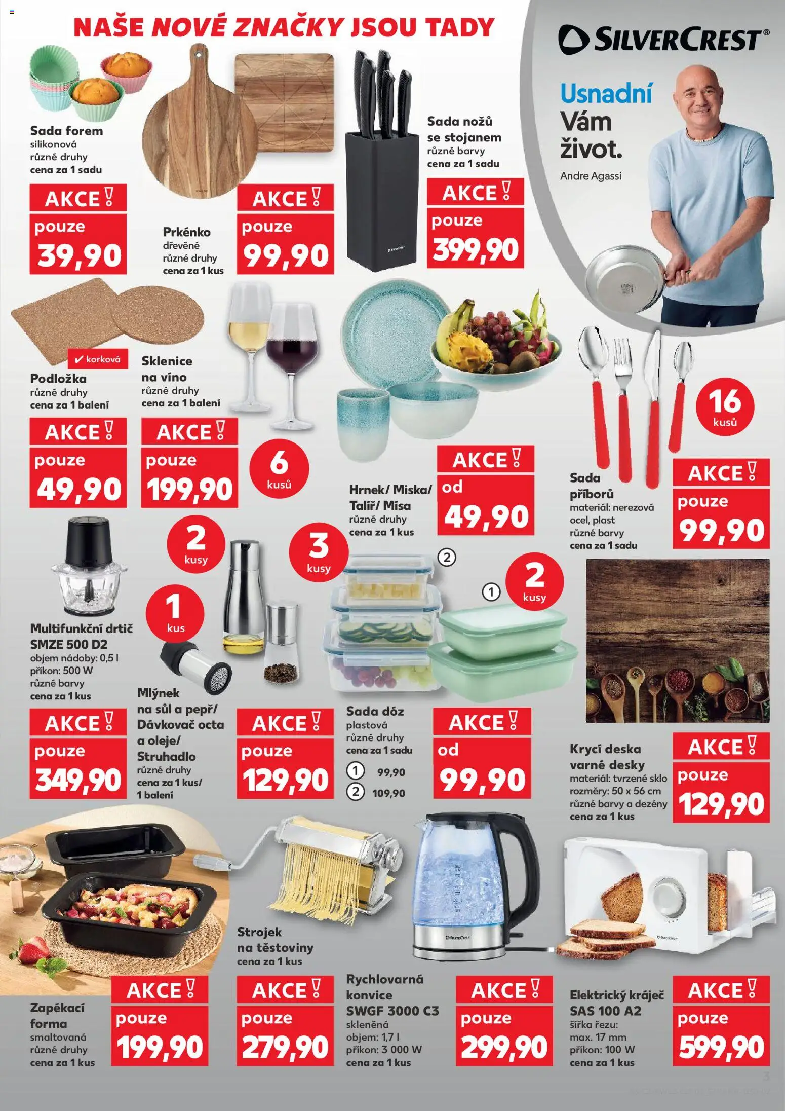 Kaufland leták - Ostrava od 27.05.2026 | Strana: 3 | Produkty: Strojek na těstoviny, Drtič, Desky, Elektrický kráječ