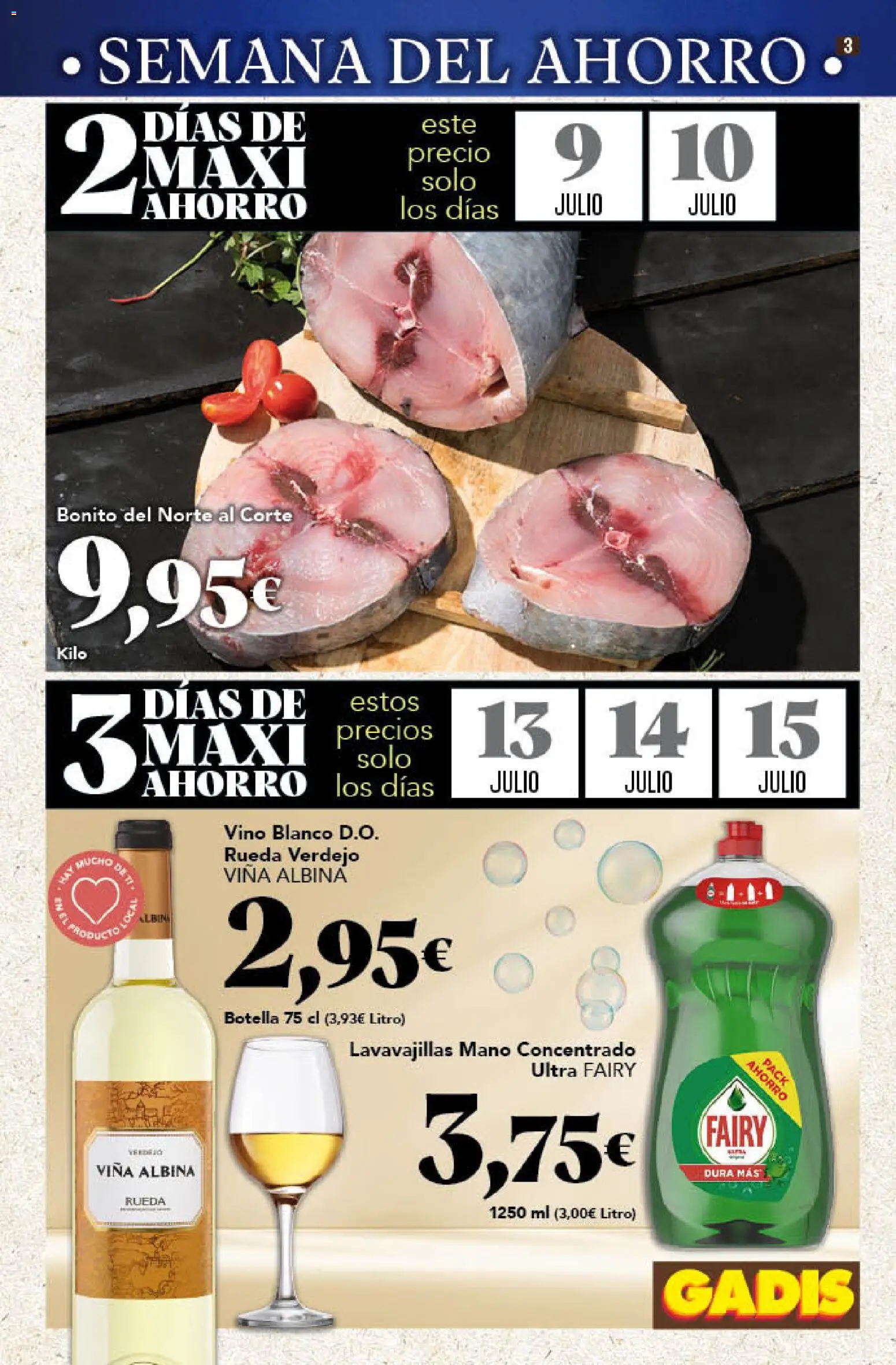 Gadis folleto │ válido desde el 09/07/2026 | Página: 3 | Productos: Vino, Lavavajillas