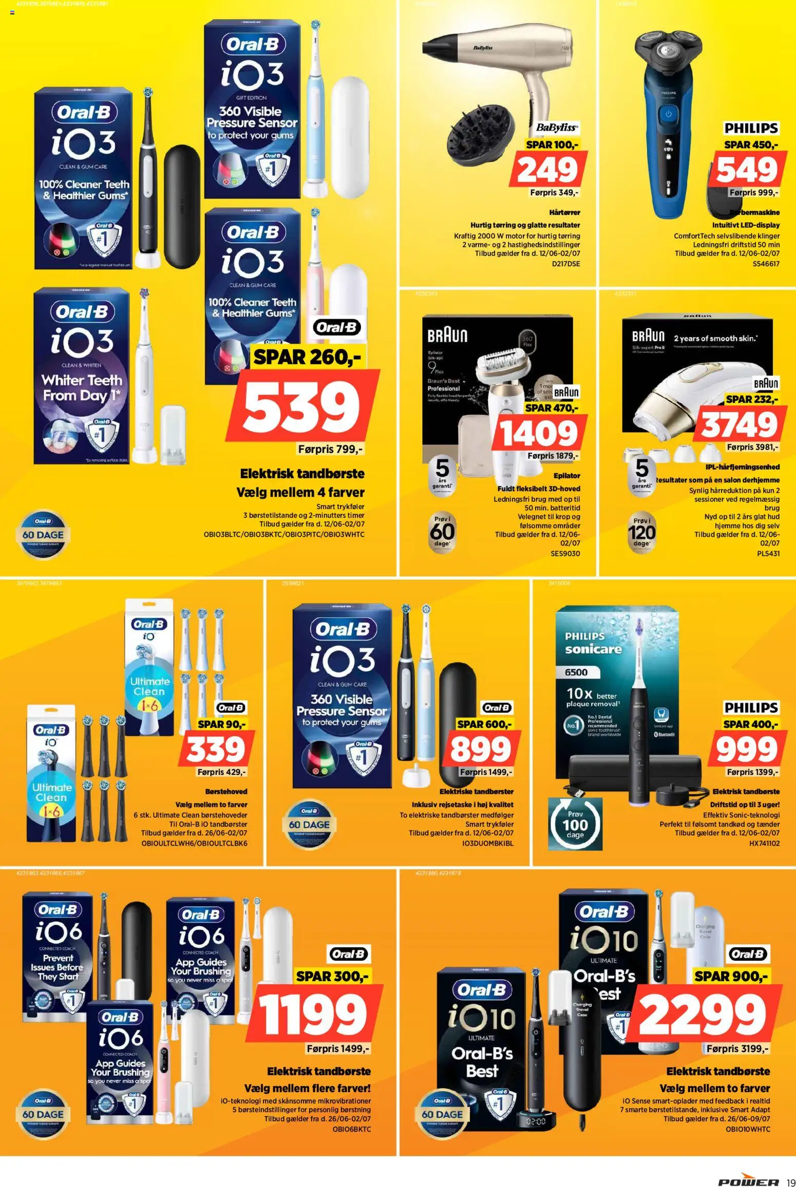 Power tilbudsavis – gyldig fra 26/05/2026 | Side: 19 | Produkter: Tandbørste, Case, Epilator, Elektriske tandbørster