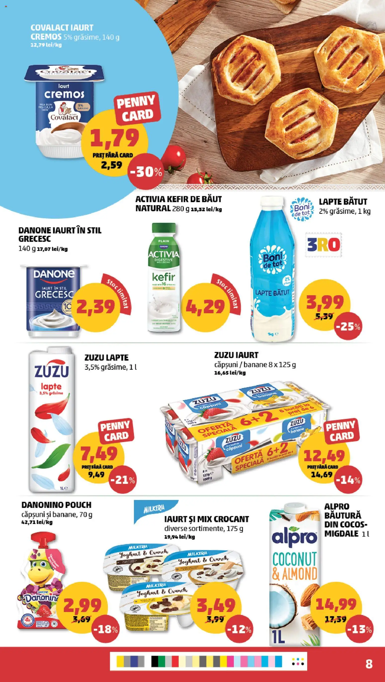 Noul catalog PENNY – valabil de la 29.07.2026 | Pagină: 8 | Produse: Migdale, Lapte, Iaurt, Căpșuni