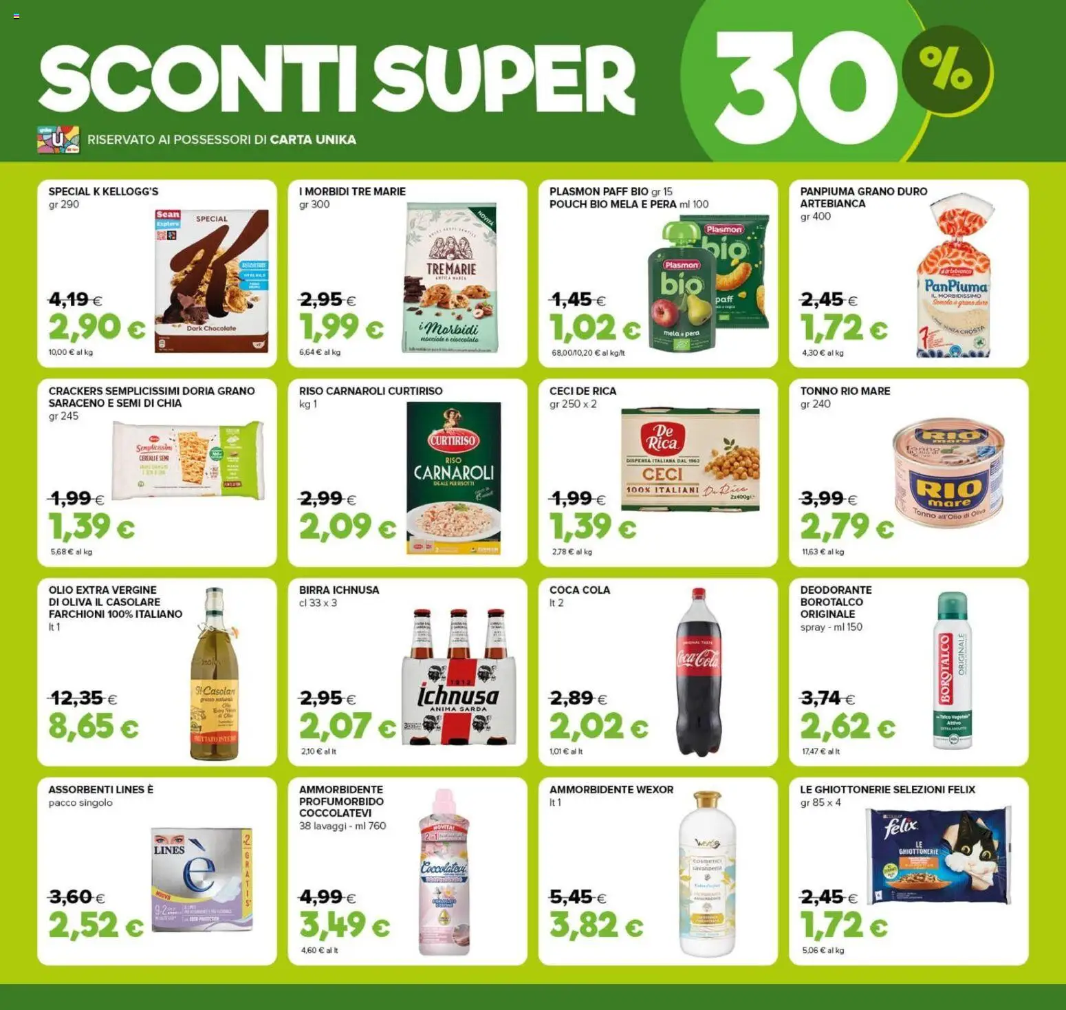 Volantino Oasi del 25/09/2026 | Pagina: 2 | Prodotti: Ammorbidente, Cereali, Olio, Pera