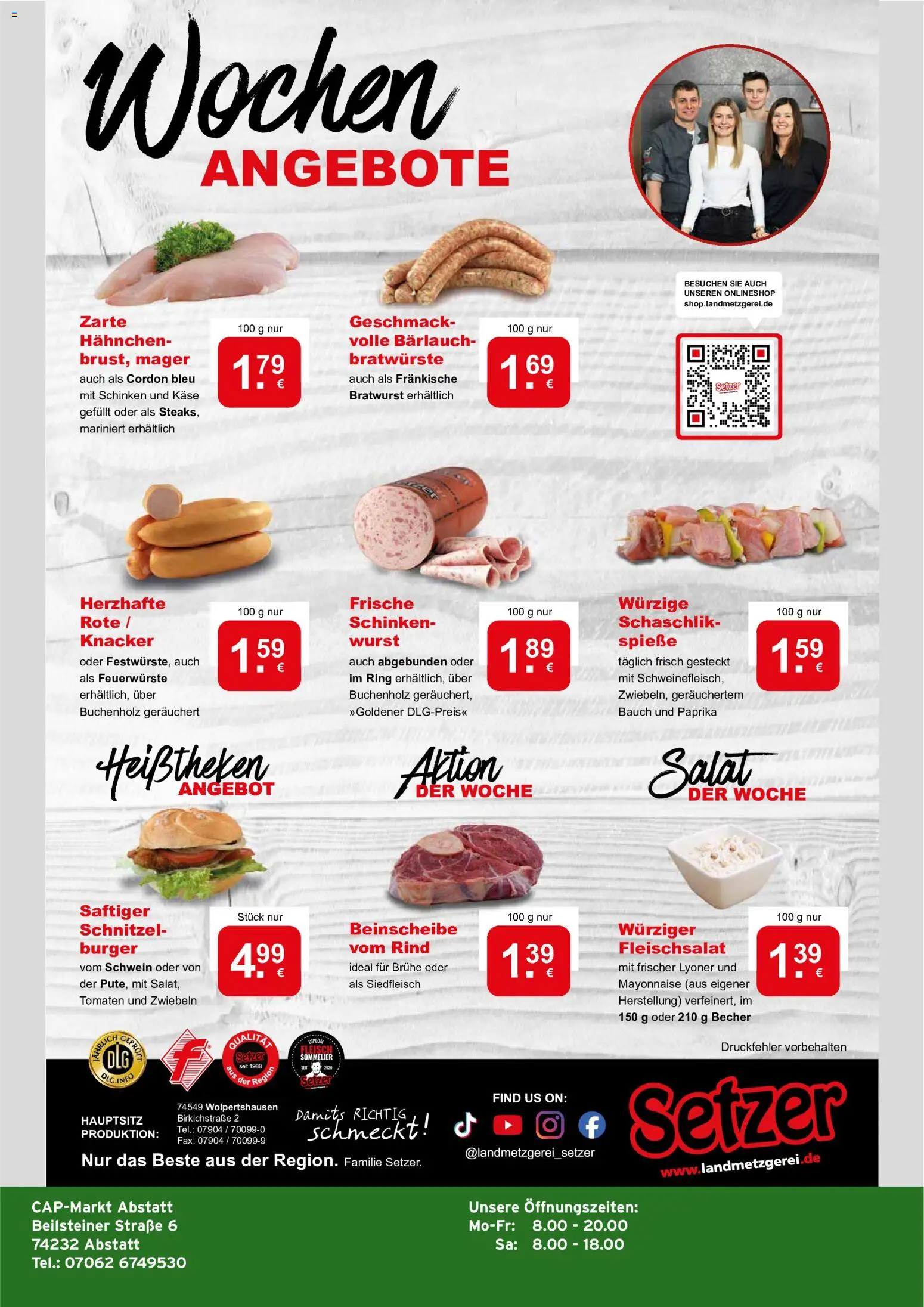 CAP Markt Prospekt – gültig ab 08.06.2026 | Seite: 4 | Produkte: Bratwurst, Zwiebeln, Paprika, Schinken