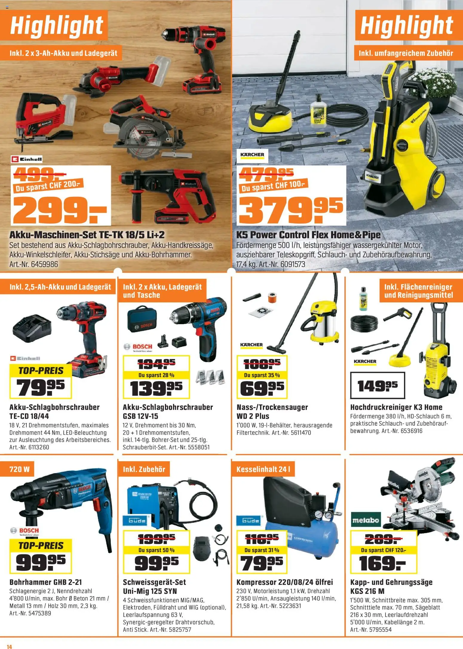 OBI - UNSERE SUPERDEALS! – gültig ab 07.07.2026 | Seite: 14 | Produkte: Ladegerät, Tasche, Bosch