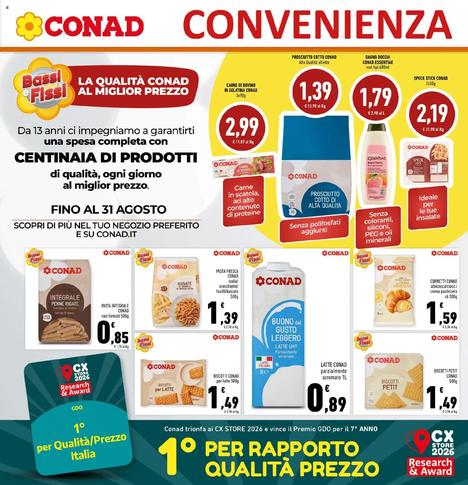 Volantino Conad del 29/07/2026 | Pagina: 24 | Prodotti: Speck, Prosciutto Cotto, Biscotti, Prosciutto