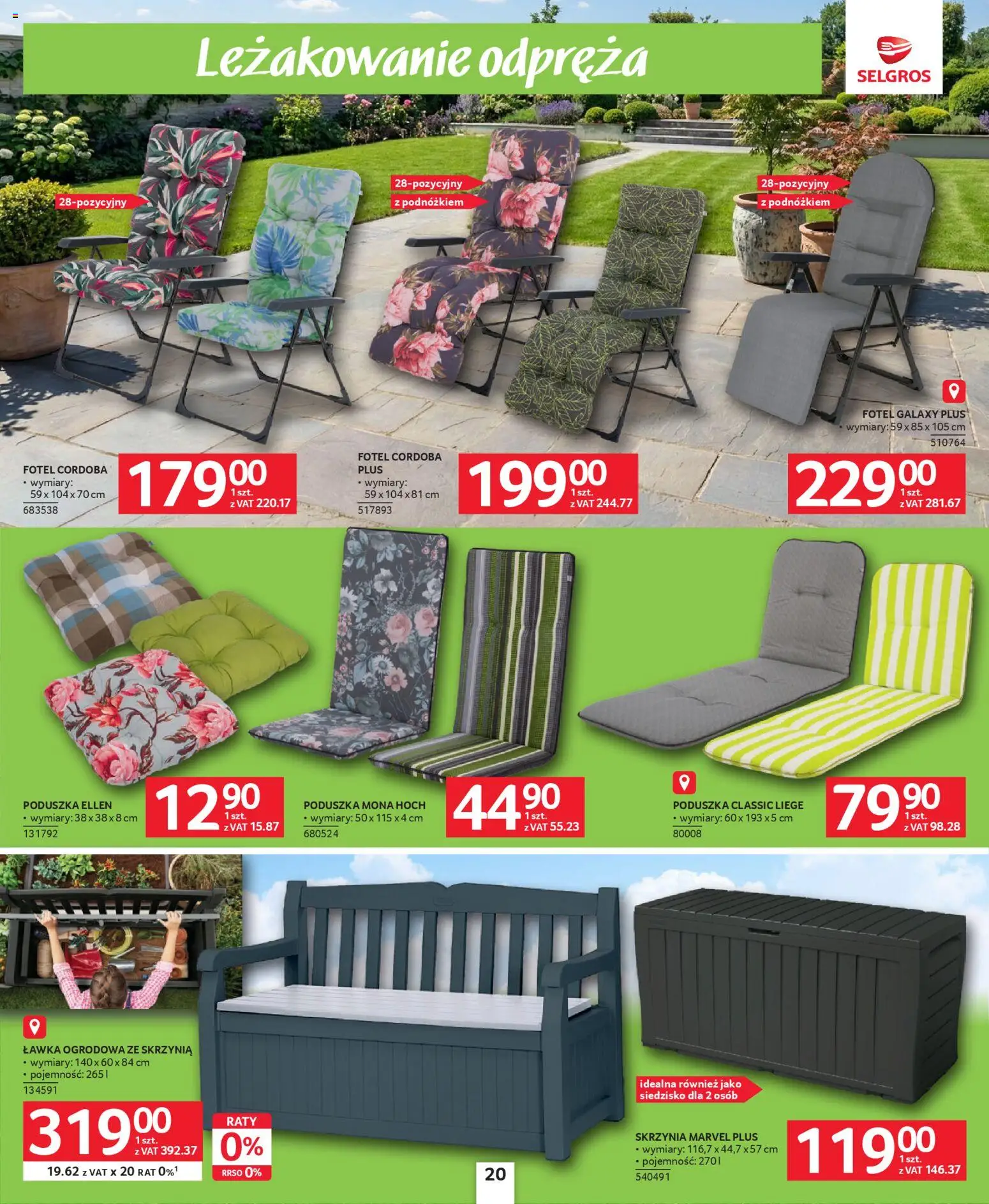 Selgros cash&carry gazetka - Grillowanie od 23.04.2026 | Strona: 32 | Produkty: Poduszka, Fotel