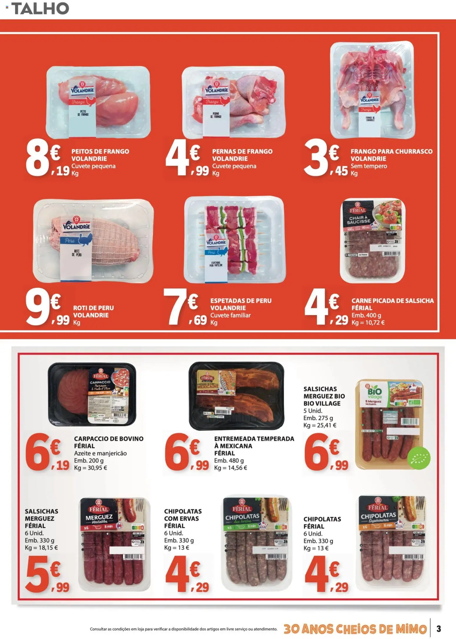 E.Leclerc folheto Especial Marca Guia │ válido de 16.06.2026 | Página: 3 | Produtos: Frango, Carne picada, Salsicha, Carne