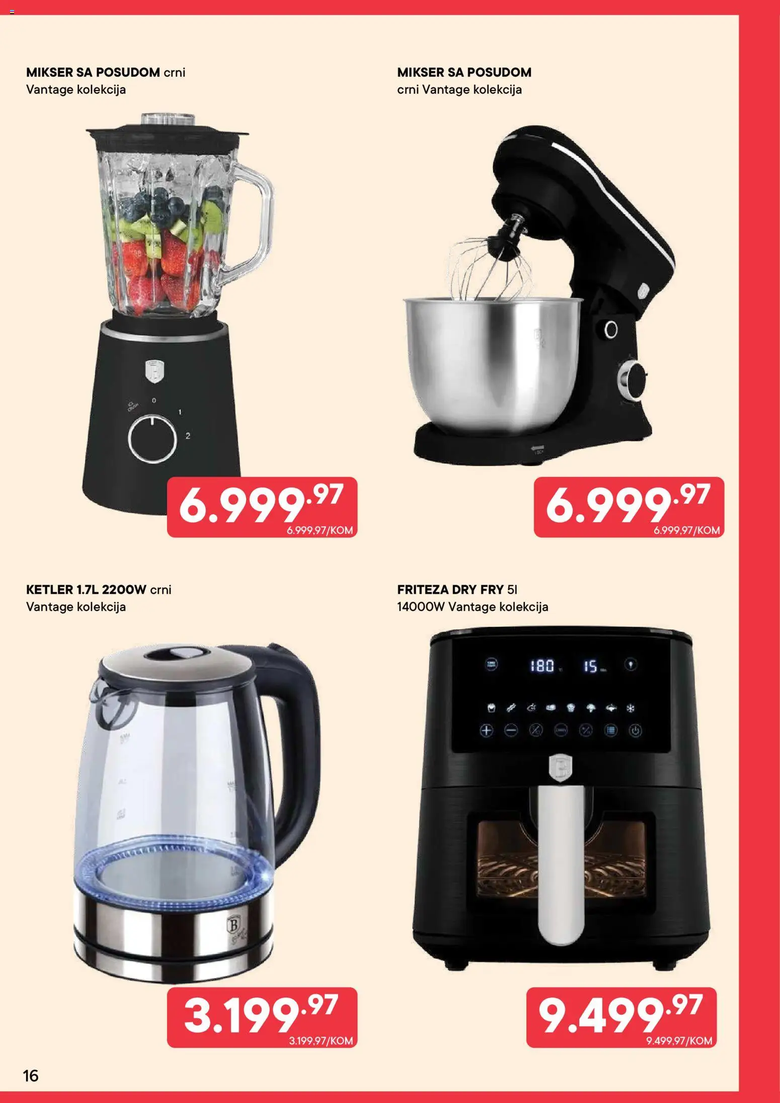 PerSu katalog - važi od 25.10.2026 | Strana: 16 | Proizvode: Ketler, Mikser, Friteza