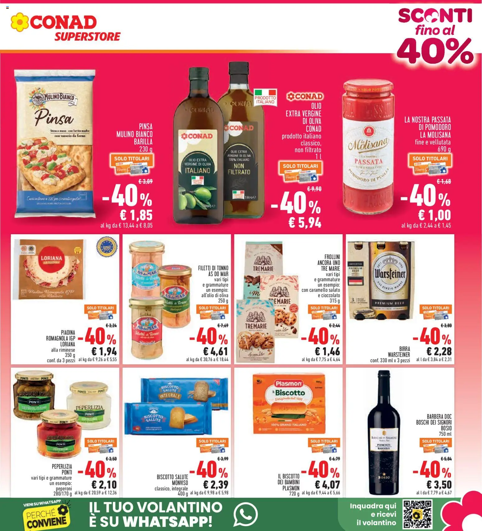 Volantino Conad del 27/08/2026 | Pagina: 3 | Prodotti: Farina, Tonno, Forno, Frollini