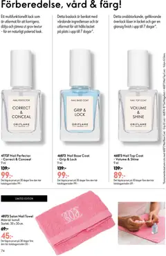Oriflame erbjudanden - Förhandsvisning av reklamblad från butik Oriflame aktuell från 26/08/2026 | Sida: 74 | Produkter: Nagellack, Lock, Ingredienser, Baslack