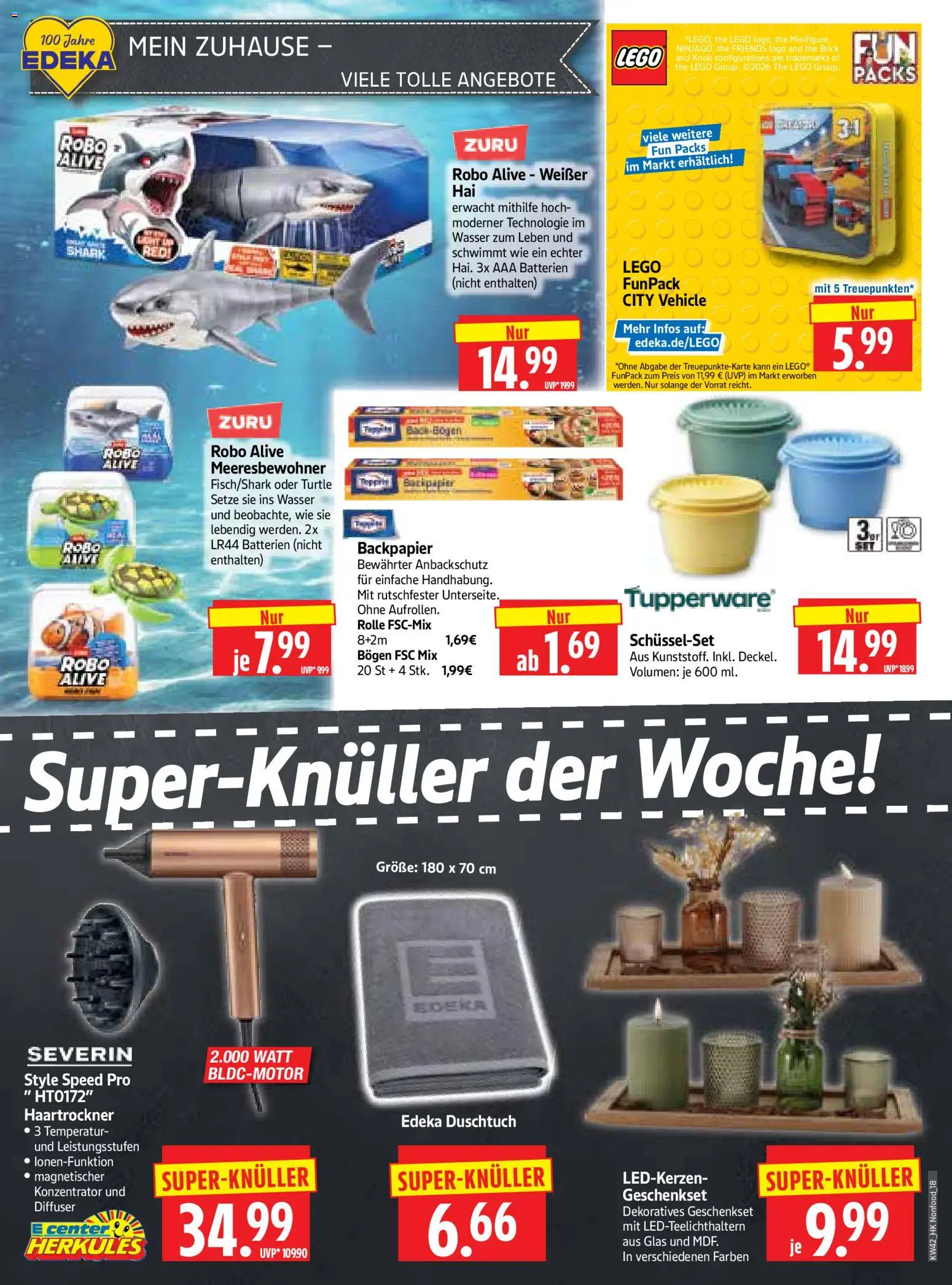 HERKULES Prospekt – gültig ab 12.10.2026 | Seite: 18 | Produkte: Haartrockner, Batterien, Wasser
