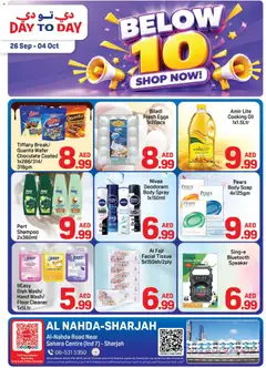 Preview of Day to Day below 10 offers valid from 1 Oct, 2026 | Page: 1 | Products: Eggs, Soap, Speaker, Handwash