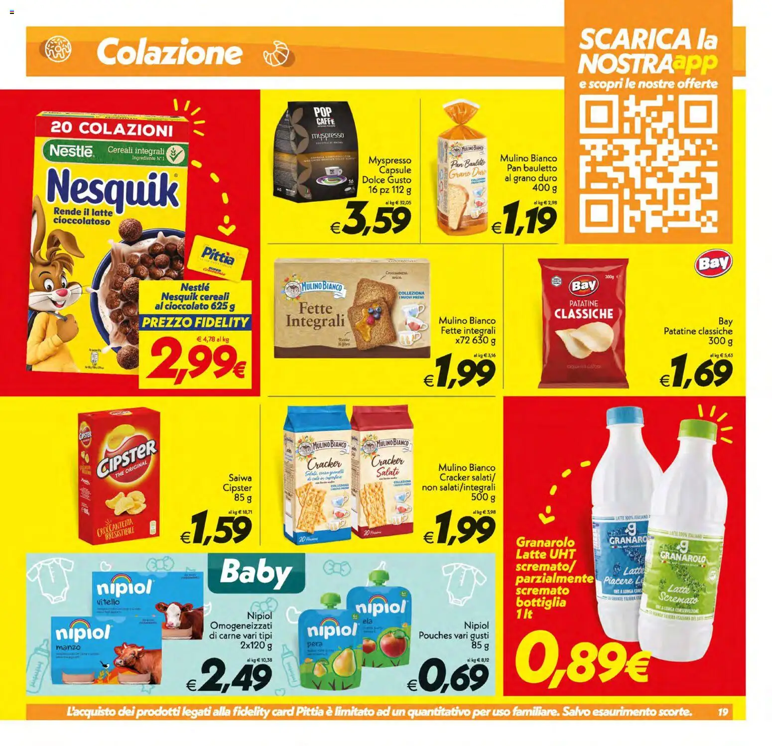 Volantino SuperConveniente del 09.06.2026 | Pagina: 19 | Prodotti: Caffè, Cioccolato, Pera, Vitello