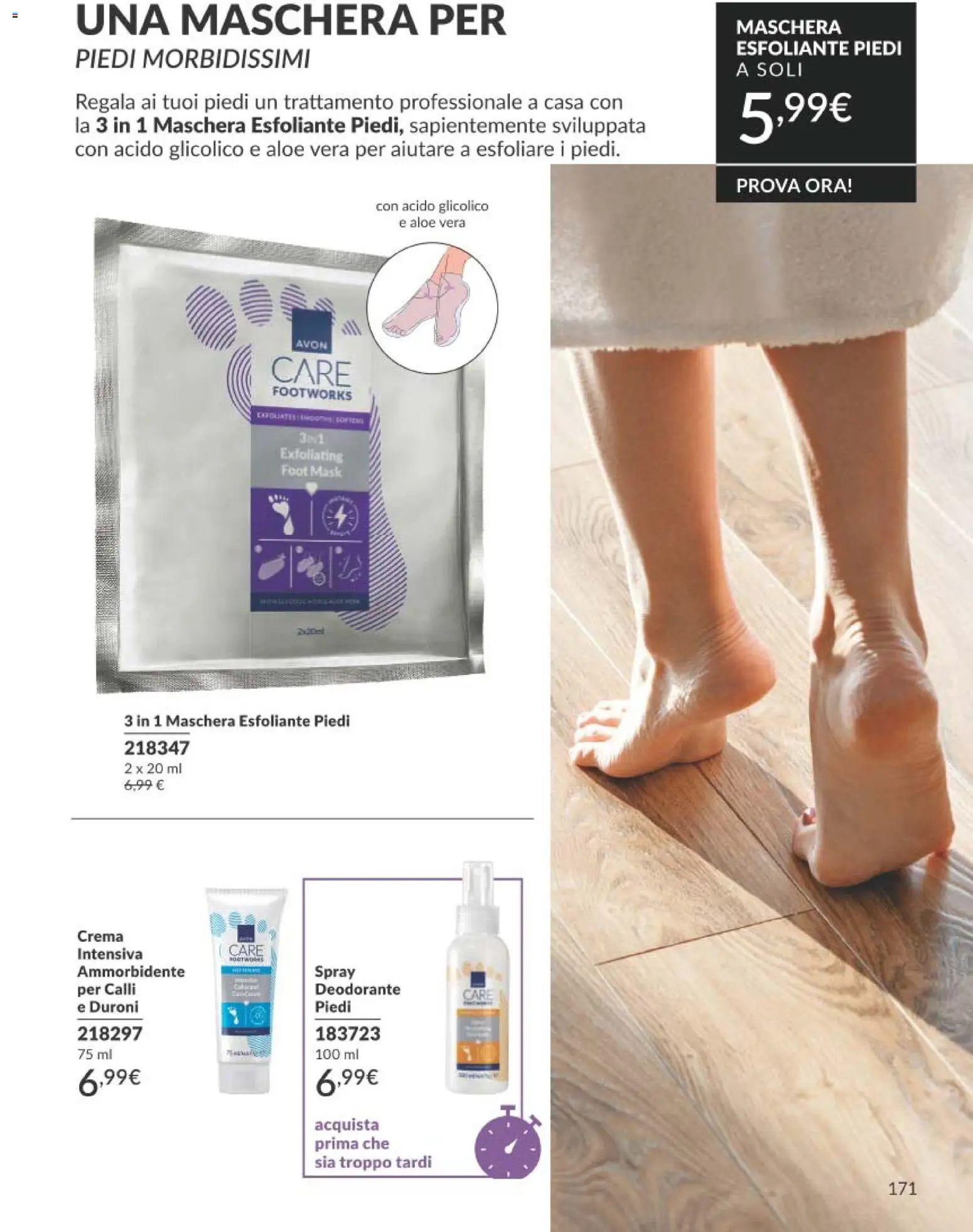 Volantino Avon del 01/08/2026 | Pagina: 171 | Prodotti: Crema, Deodorante, Ammorbidente, Aloe vera