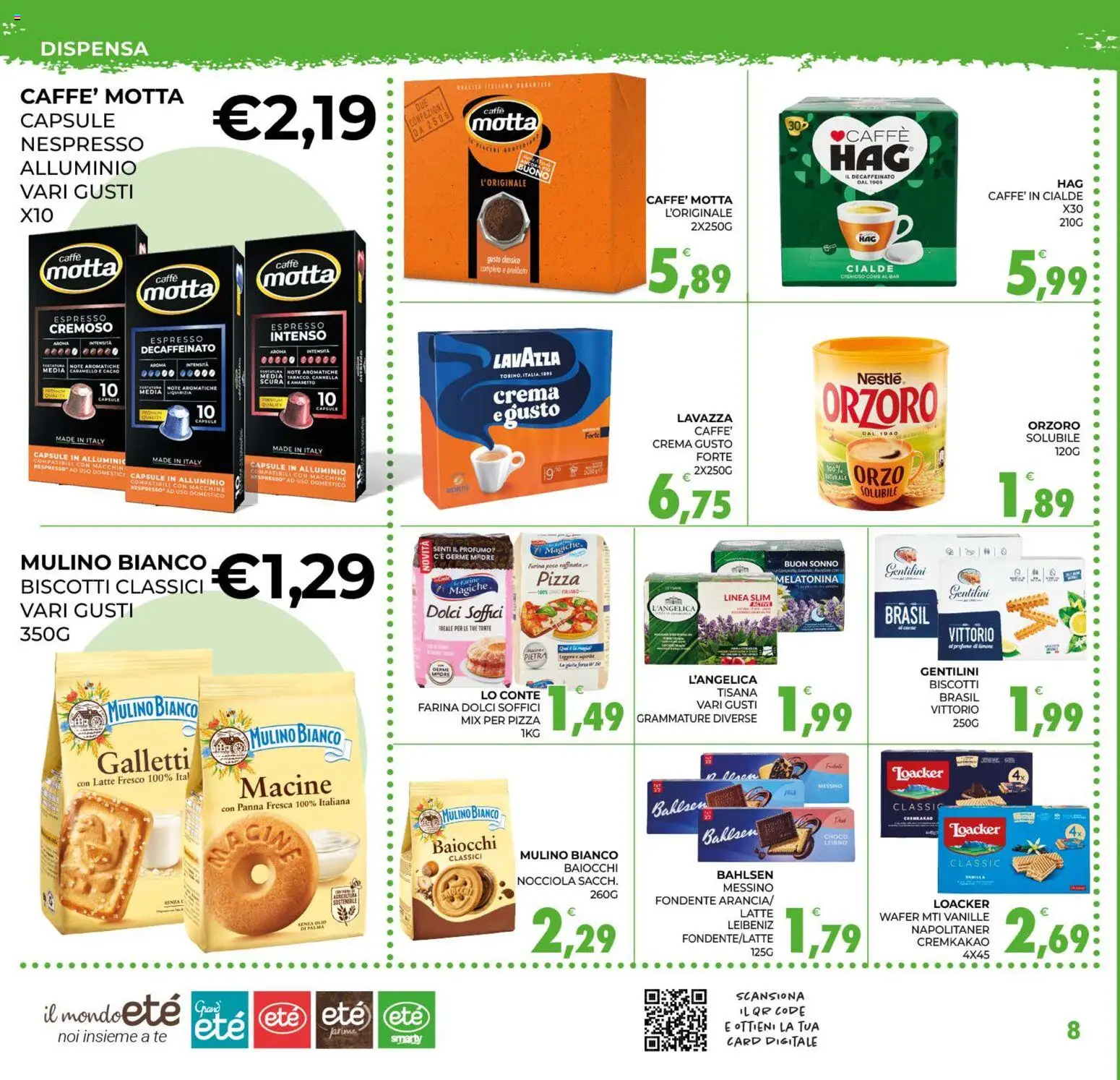 Volantino Eté del 22/09/2026 | Pagina: 8 | Prodotti: Amaretto, Farina, Dolci, Cialde