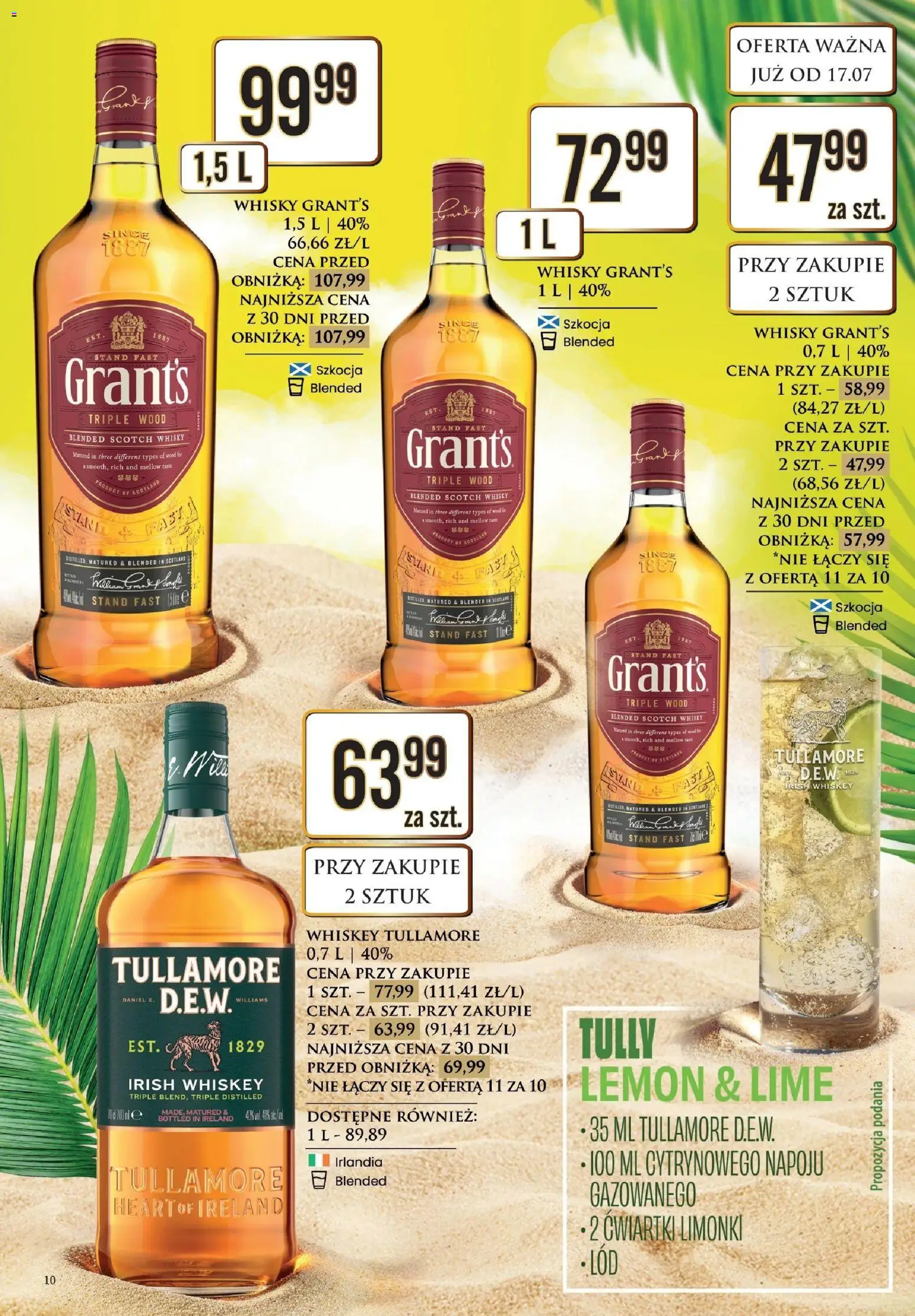 Dino gazetka alkoholowa od 17.07.2026 | Strona: 10 | Produkty: Grant's, Whisky