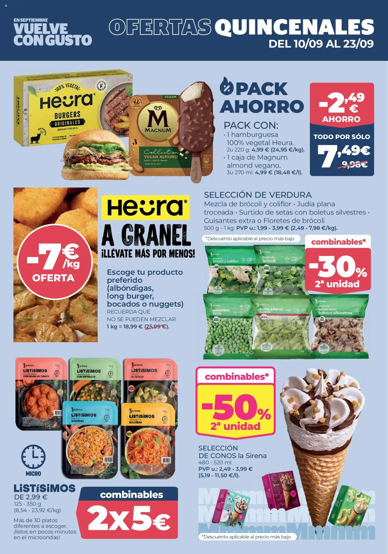 La Sirena folleto │ válido desde el 10/09/2026 | Página: 5 | Productos: Espinacas, Magnum, Pollo, Caja