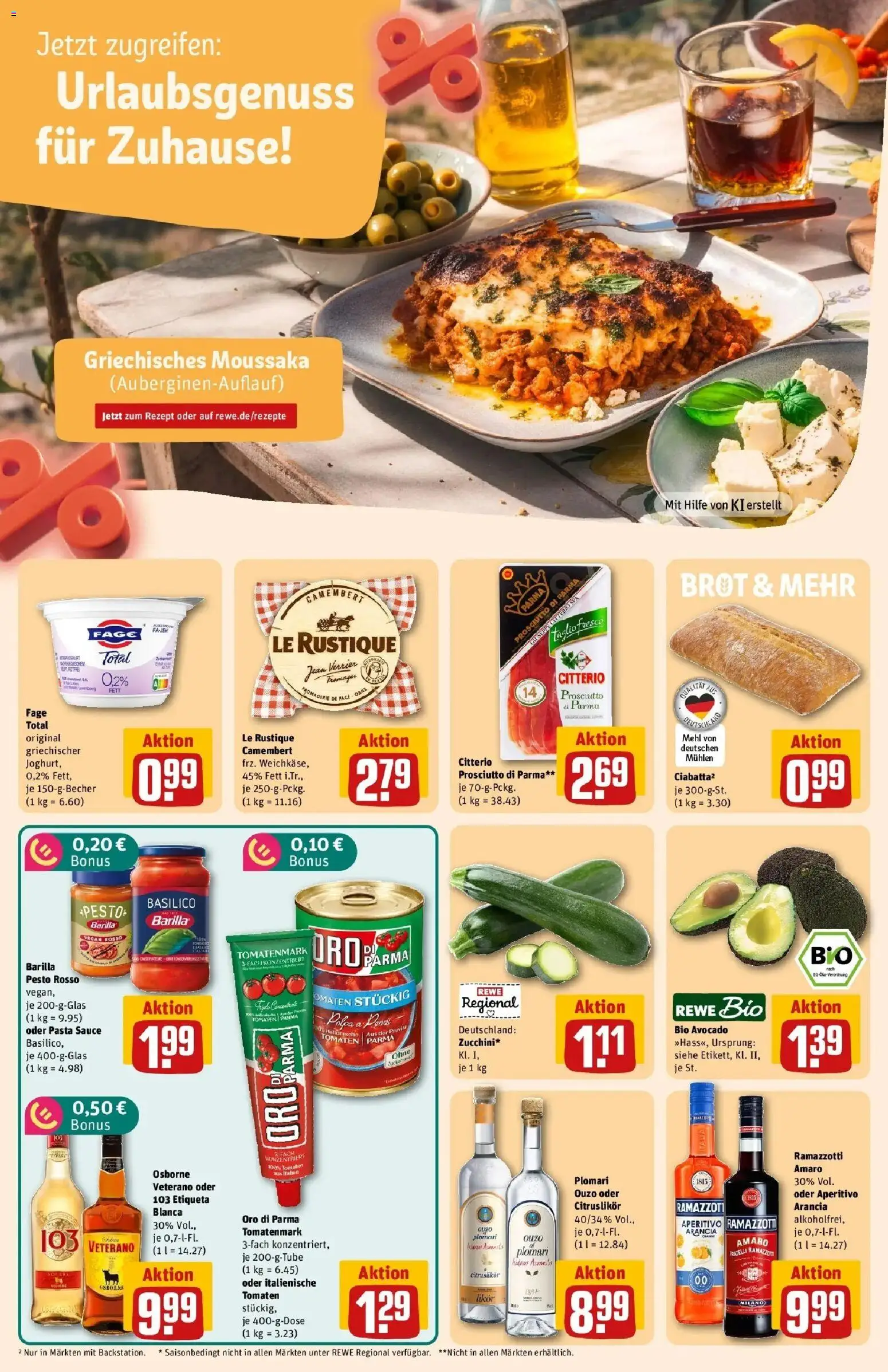 REWE Prospekt ab 31.08.2026 zum Blättern » Angebote | Seite: 22 | Produkte: Likör, Tomaten, Pasta, Ramazzotti