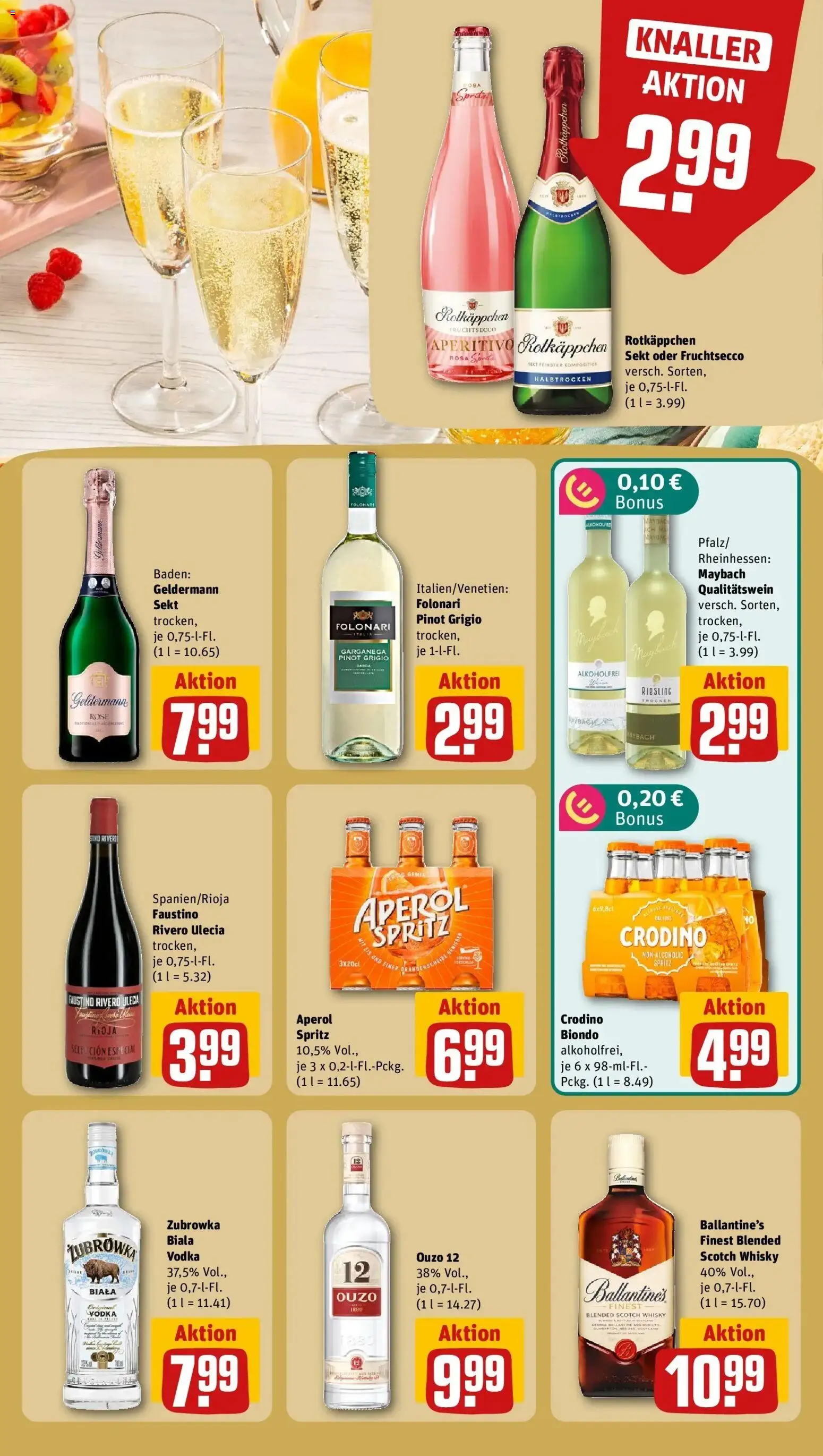 REWE Prospekt ab 07.09.2026 zum Blättern » Angebote | Seite: 23 | Produkte: Whisky, Sprite, Sekt, Vodka