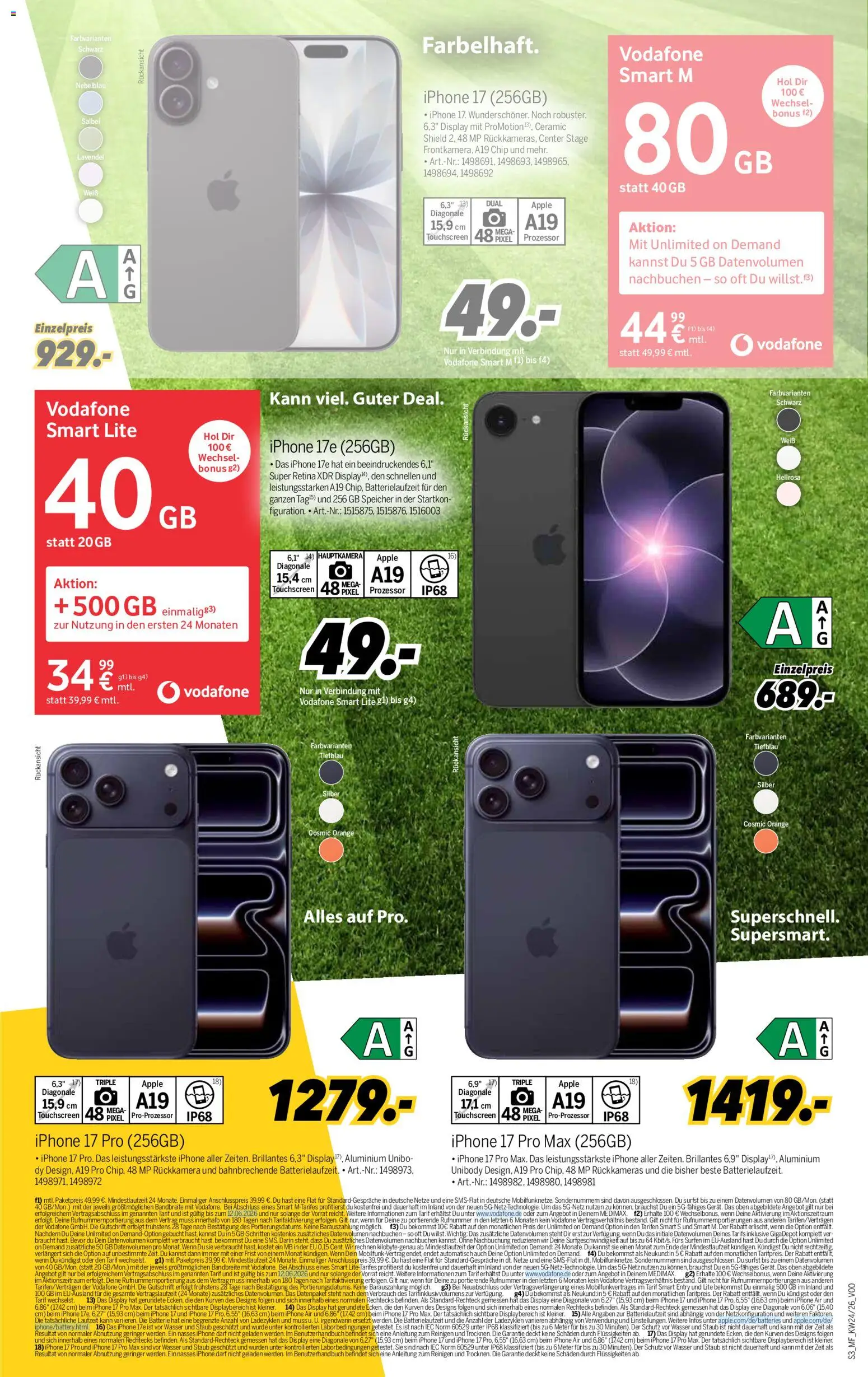 Medimax Mobilfunk Woche – gültig ab 06.06.2026 | Seite: 3 | Produkte: Iphone, Apple, Wasser, Lavendel