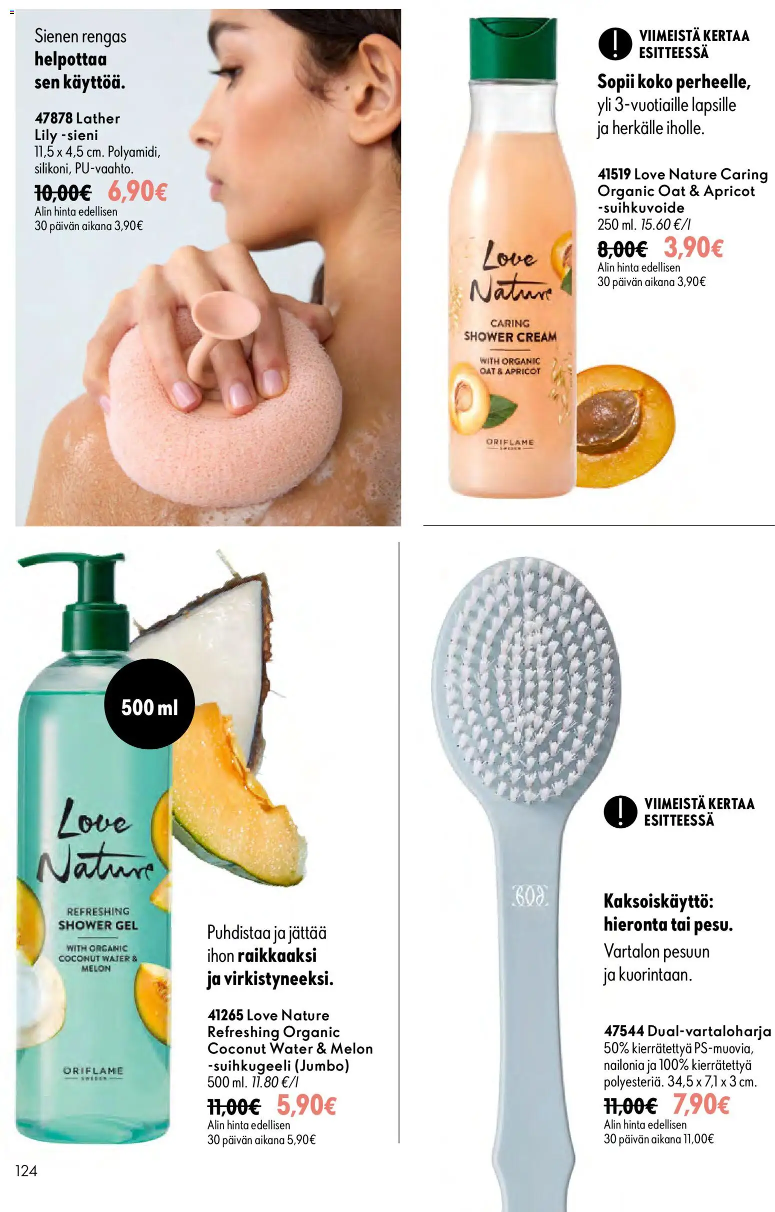 Oriflame tarjoukset – voimassa 16/09/2026 alkaen | Sivu: 124 | Tuotteet: Sieni, Suihkugeeli, Suihkuvoide