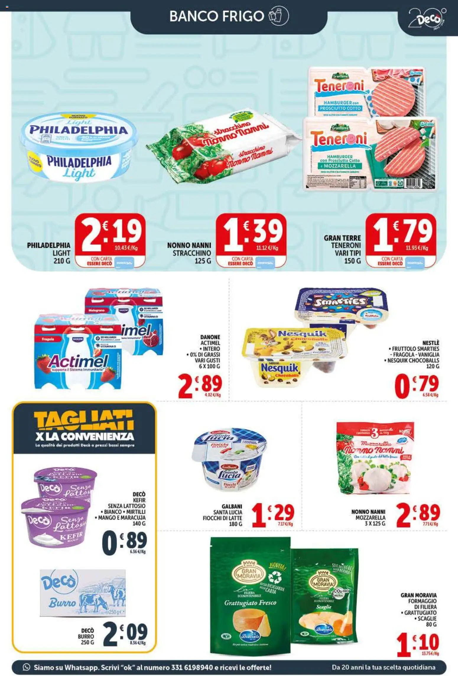 Volantino Decò del 20.05.2026 | Pagina: 5 | Prodotti: Fiocchi di latte, Latte, Mango, Hamburger